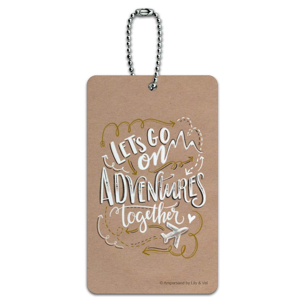Let's Go on Adventures Together - Personalized Luggage ID Tag for Suitcases & Carry-On Bags | Travel Accessories for Family Vacations & Business Trips
