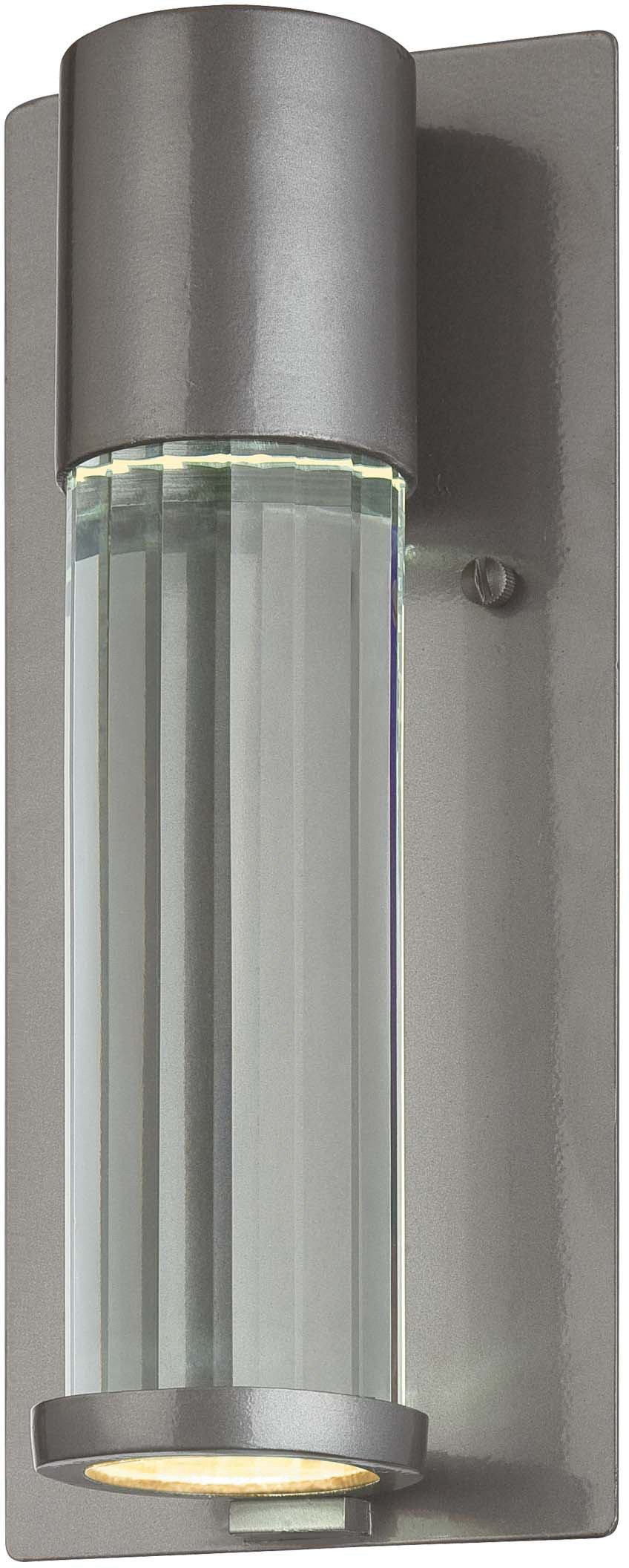 Minka Lavery 72321-247 Soare Dark Sky Outdoor Wall Light - 35W Halogen Exterior Wall Lantern in Tinted Silver - Perfect for Porch, Patio, and Garden Lighting