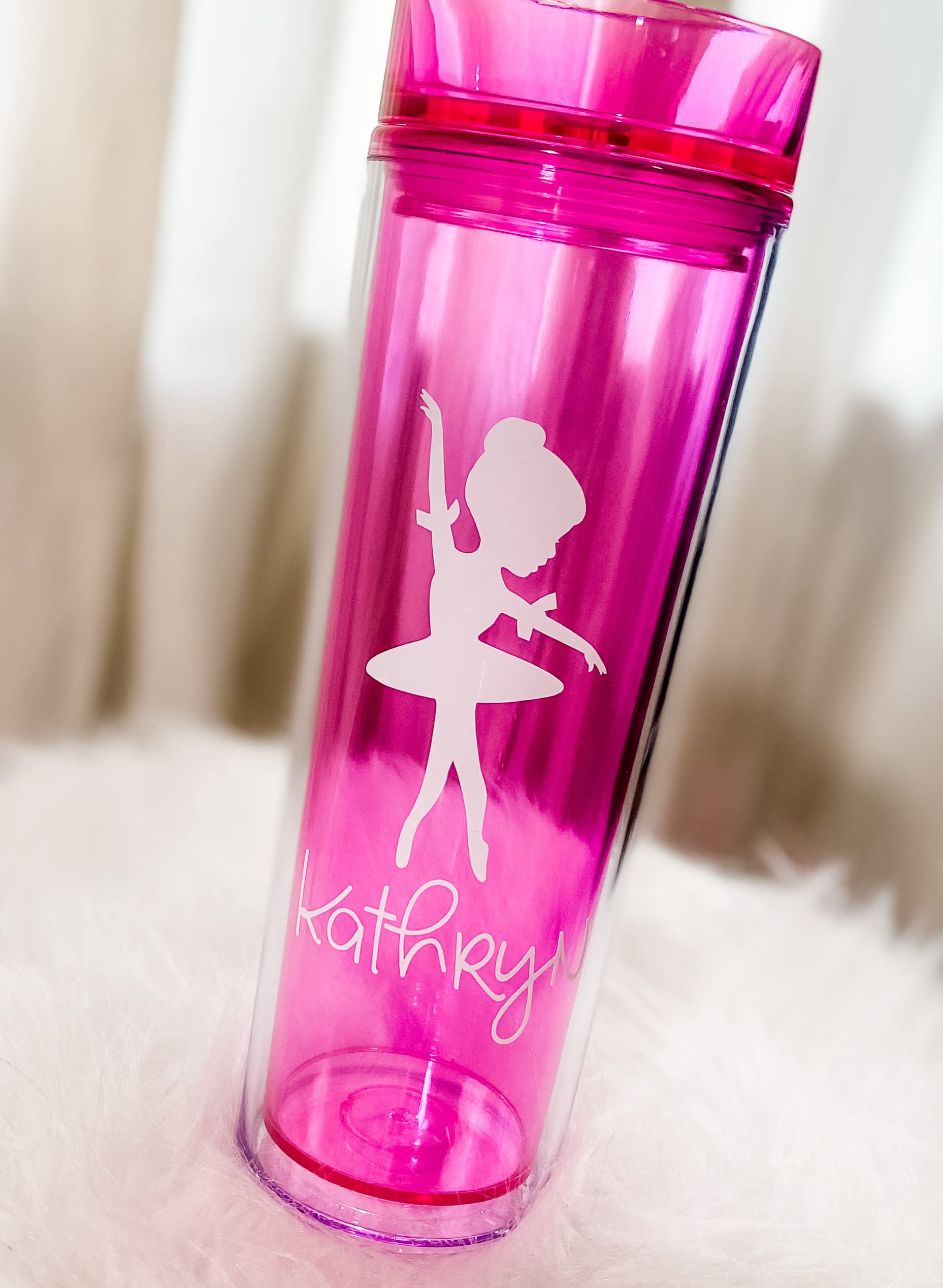 Personalized Ballerina Dance Decal Stickers - Custom Name Ballet Stickers for Tumblers, Water Bottles, Laptops - Perfect Dance Recital Gifts for Girls, Jazz Dance Company Favors - Great for Dance Competitions, Studio Decor & Birthday Presents