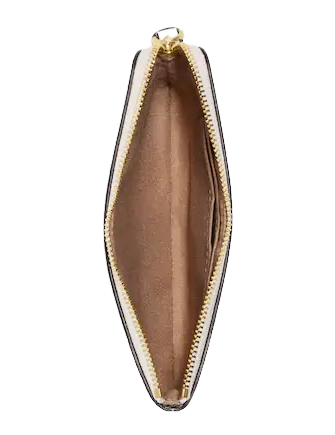 Coach Corner Zip Wristlet with Signature Stripe - Stylish Crossbody Bag for Women, Perfect for Everyday Use, Travel, and Night Out
