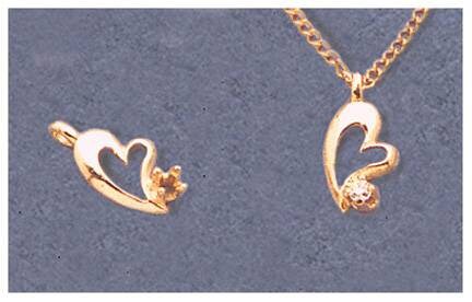 14K Solid White or Yellow Gold Round Promise Heart Pendant Necklace - Handcrafted in USA - Perfect for Anniversaries, Valentine's Day & Romantic Gifts