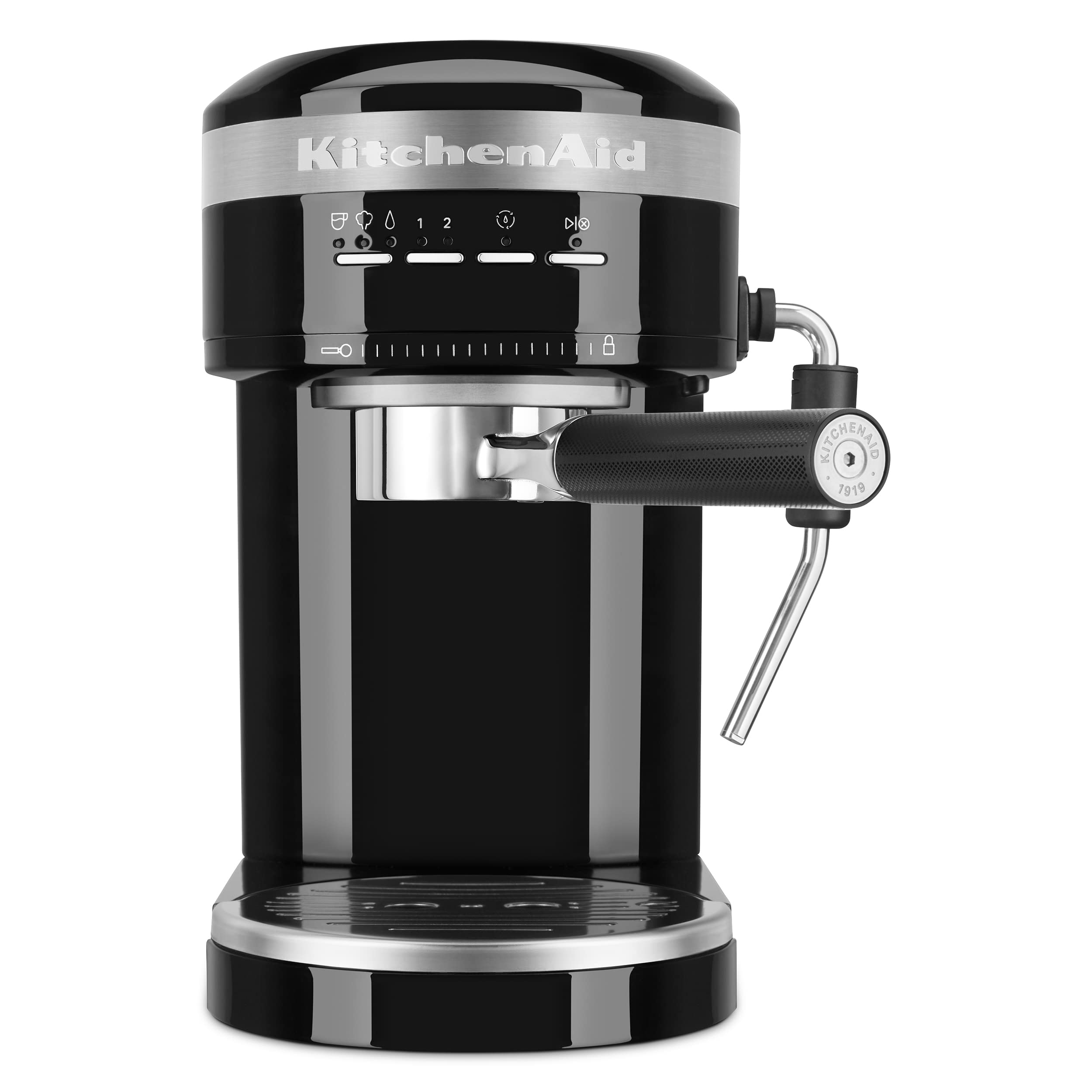 KitchenAid KES6503 Black 1.4L Semi-Automatic Espresso Machine for Home Barista - Perfect for Coffee Lovers, Small Kitchens & Entertaining Guests