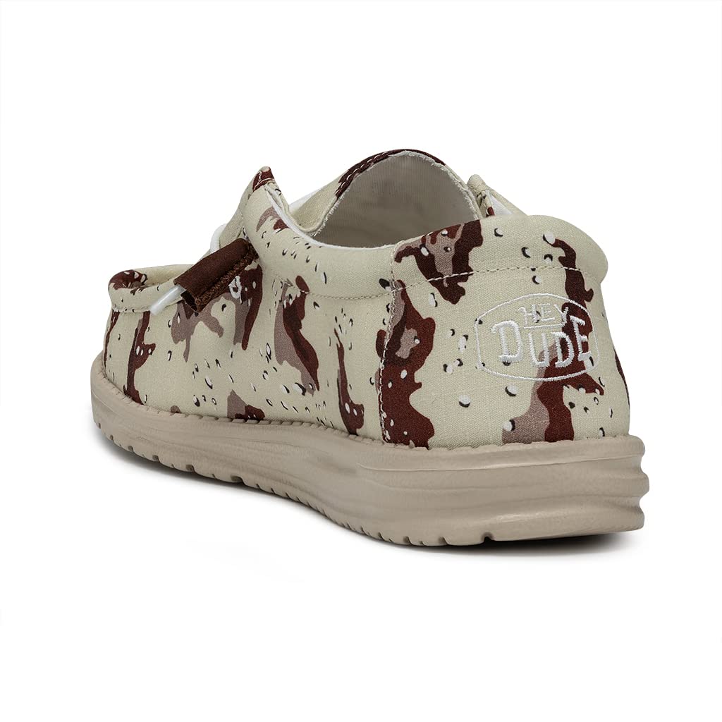 Hey Dude Men's Wally Camo Slip-On Loafers - Lightweight Comfortable Casual Shoes for Men | Perfect for Walking, Travel & Everyday Wear
