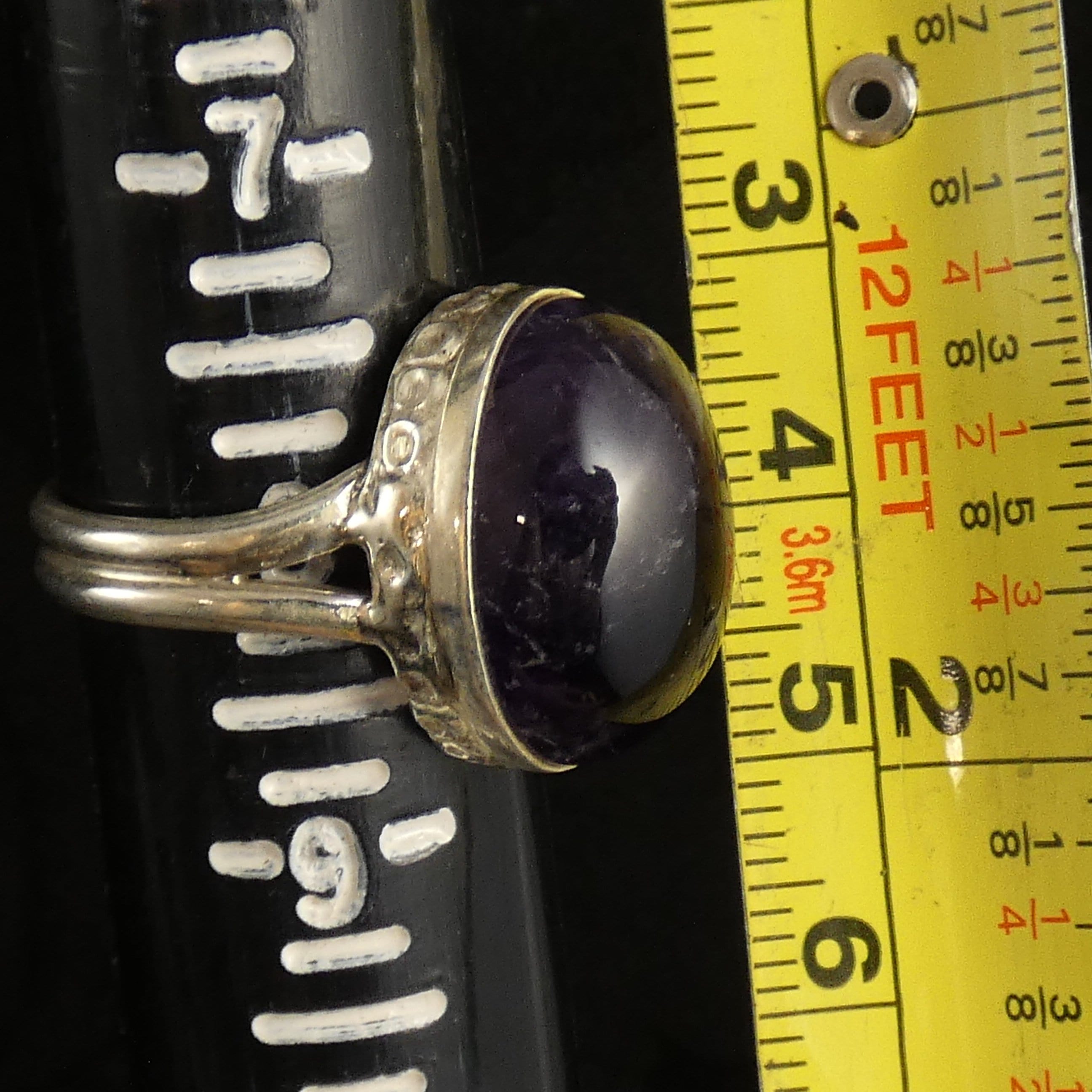 Amethyst Sterling Silver Ring for Women - Size 8.5 - Elegant Purple Gemstone Jewelry for Everyday Wear & Special Occasions
