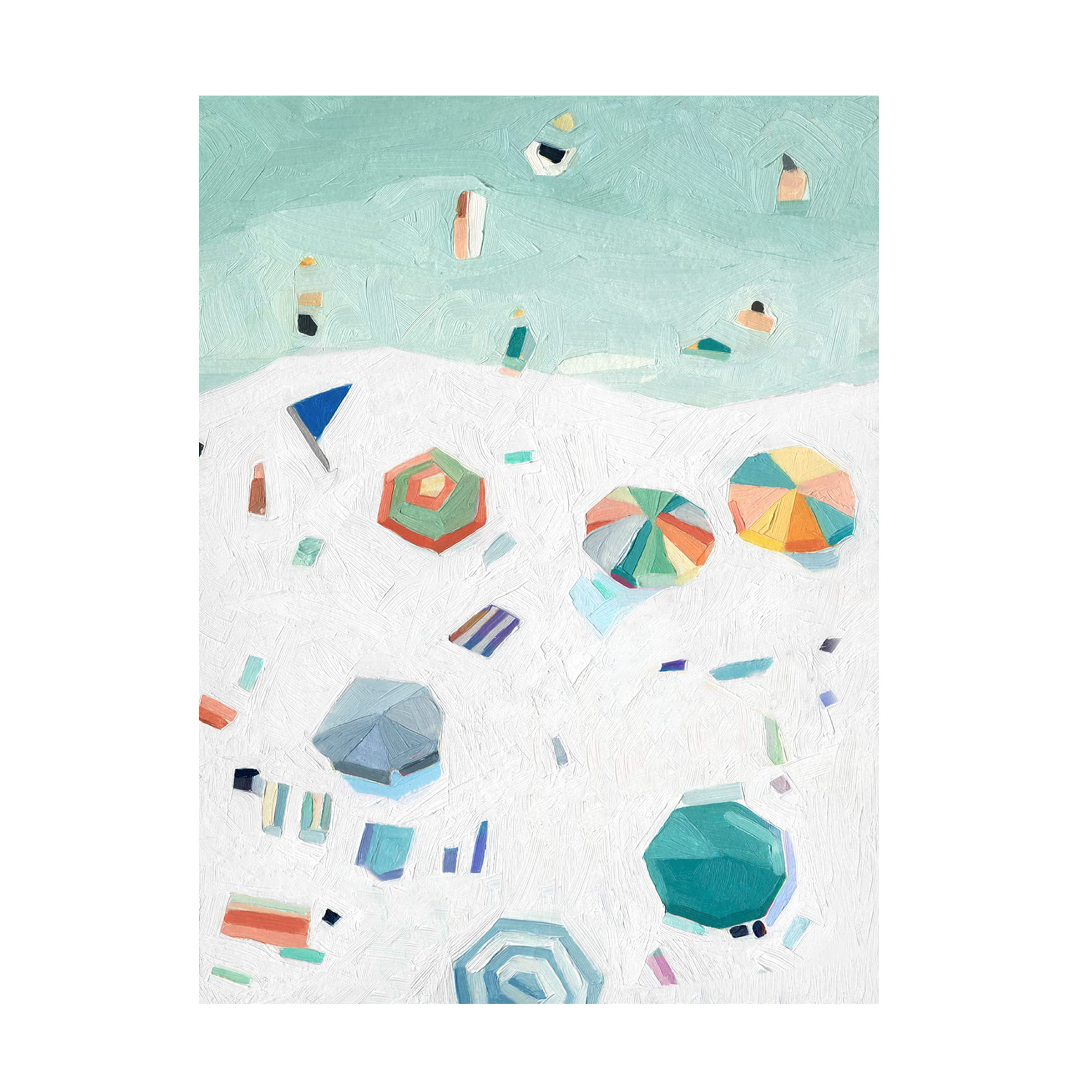 Emma Scarvey 'Beach Vista II' Canvas Wall Art Print - Coastal Landscape Painting for Living Room, Bedroom & Office Decor