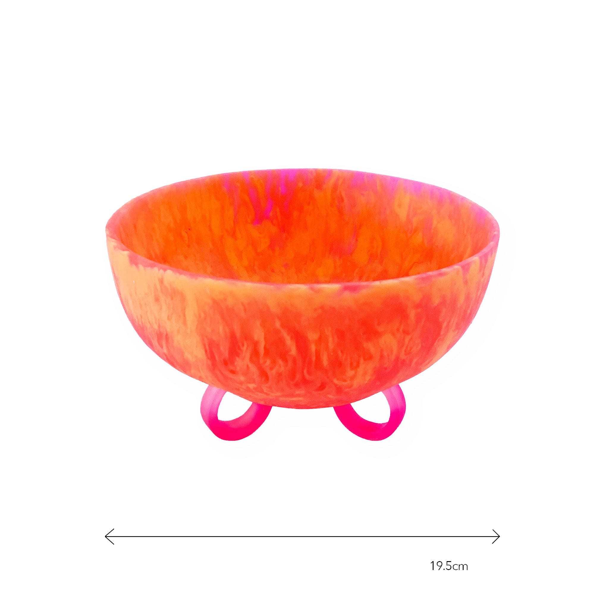 Two Tone Sculptural Resin Bowl - Flamingo & Candy Design - Modern Home Decor for Dining Table, Centerpiece, or Gift Idea