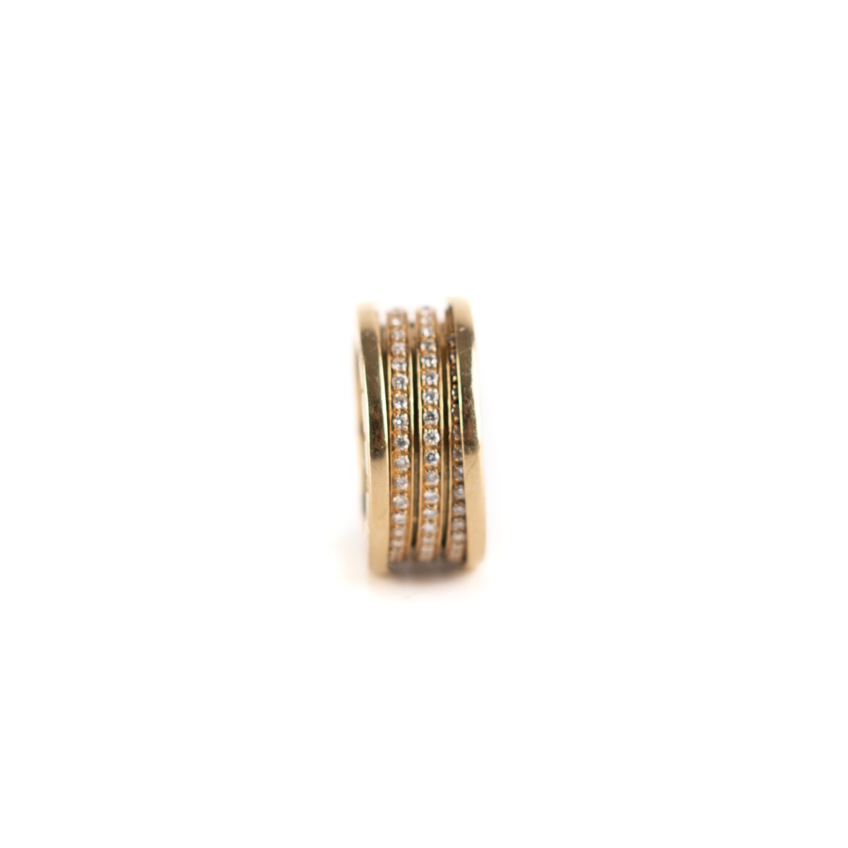 Bvlgari 18k Yellow Gold Diamond Ring for Women - Size 58 - Luxury Jewelry for Engagement, Anniversary & Special Occasions