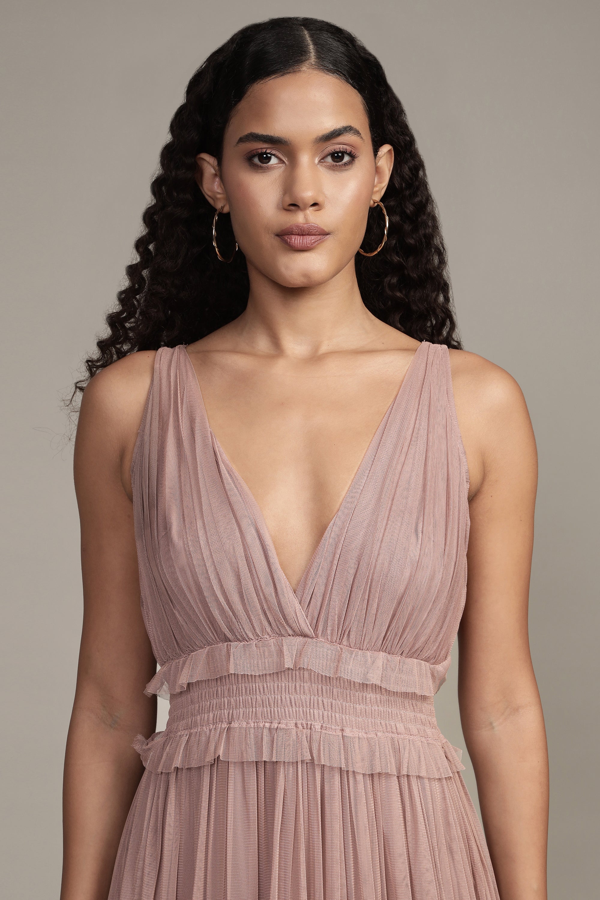 Luna Maxi Dress for Women - Elegant Taupe Long Summer Dress with Flowy Design | Perfect for Beach, Vacation, and Casual Outings
