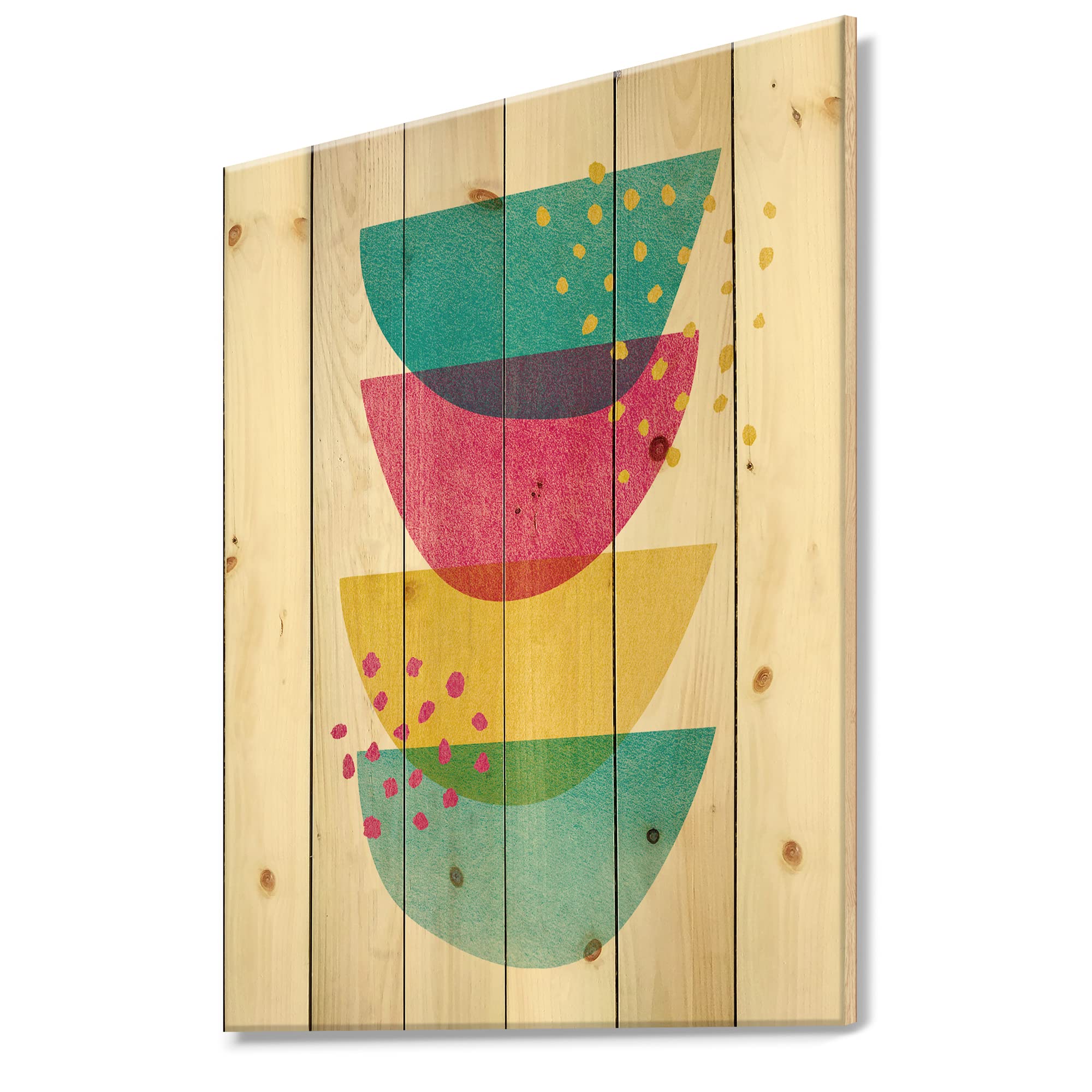 Mid-Century Modern Wood Wall Art - Blue Abstract Pine Panels for Home Decor
