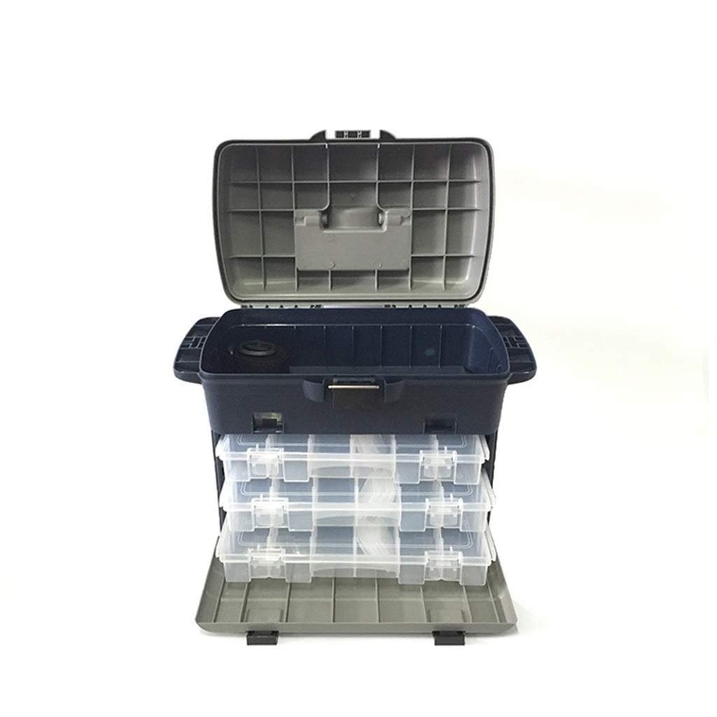 3-Layer Portable Fishing Tackle Box Kit - Waterproof Storage Organizer for Freshwater & Saltwater Fishing Gear - Perfect for Boat, Shore, and Kayak Fishing Trips