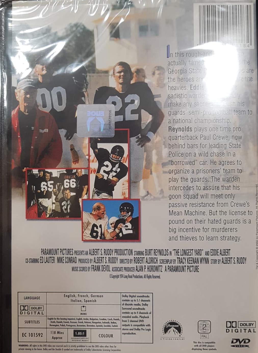 The Longest Yard (1974) [UK Region] - Classic Sports Drama for Movie Nights & Film Studies