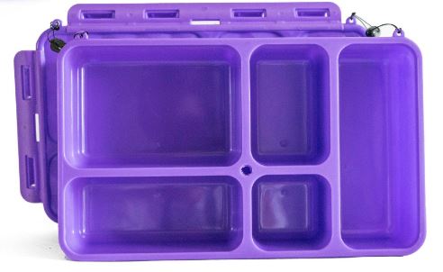 Eco-Friendly Reusable Lunch Box with Purple Confetti Design - Perfect for School, Work, and Picnics
