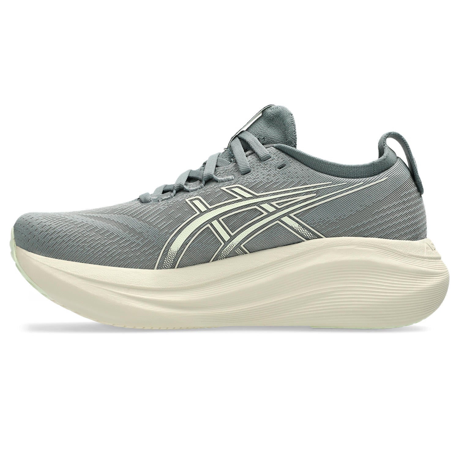 ASICS Women's Gel-Nimbus 27 Running Shoes - Monument Blue/Whisper Green - Cushioned Comfort for Long-Distance Running & Gym Workouts