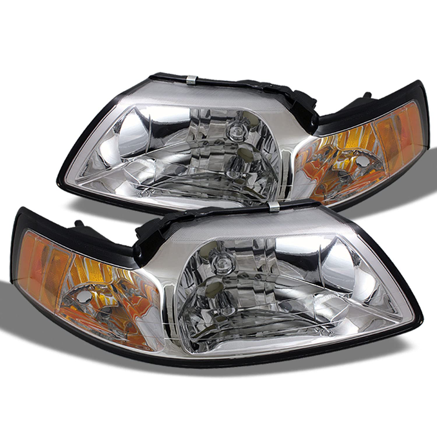 AKKON Replacement Headlights for Ford Mustang - Driver & Passenger Side OE Style Headlamps - Perfect for Night Driving & Car Upgrades