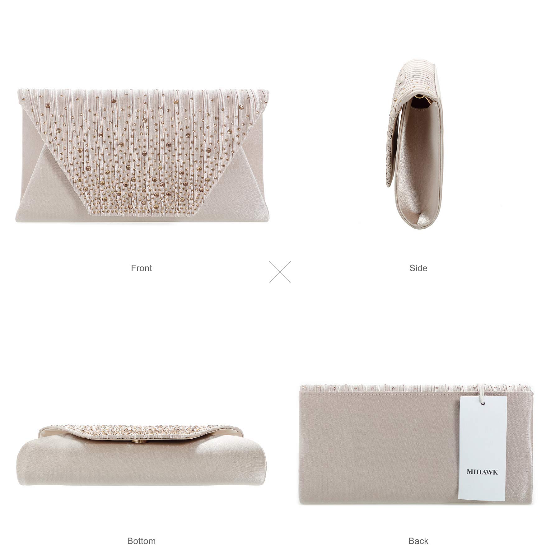 Mihawk Women's Evening Clutch Purses & Handbags - Elegant Party Clutches, Wedding Bags & Formal Event Accessories for Women - Perfect for Dinners, Galas & Special Occasions