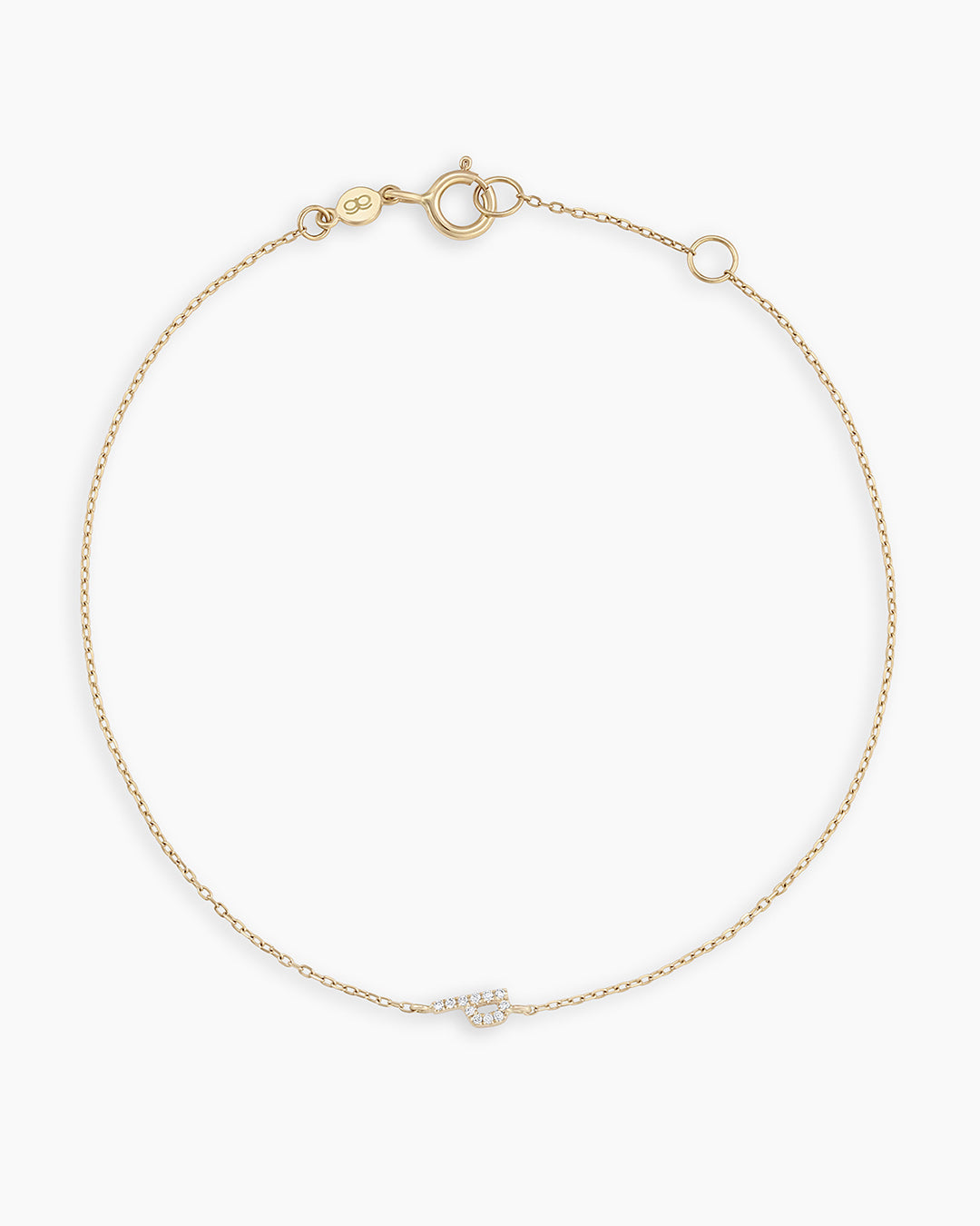 Diamond Pavé Alphabet Bracelet - Personalized Initial Letter Bracelet for Women, Sterling Silver or Gold Plated, Elegant Gift for Birthday, Anniversary, Valentine's Day | Perfect for Everyday Wear & Special Occasions