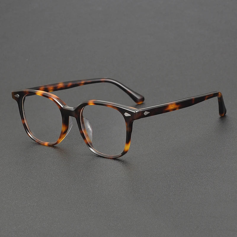 Stylish Black Unisex Square Acetate Eyeglasses Frame 8099 - Perfect for Work, Reading & Fashion Accessories