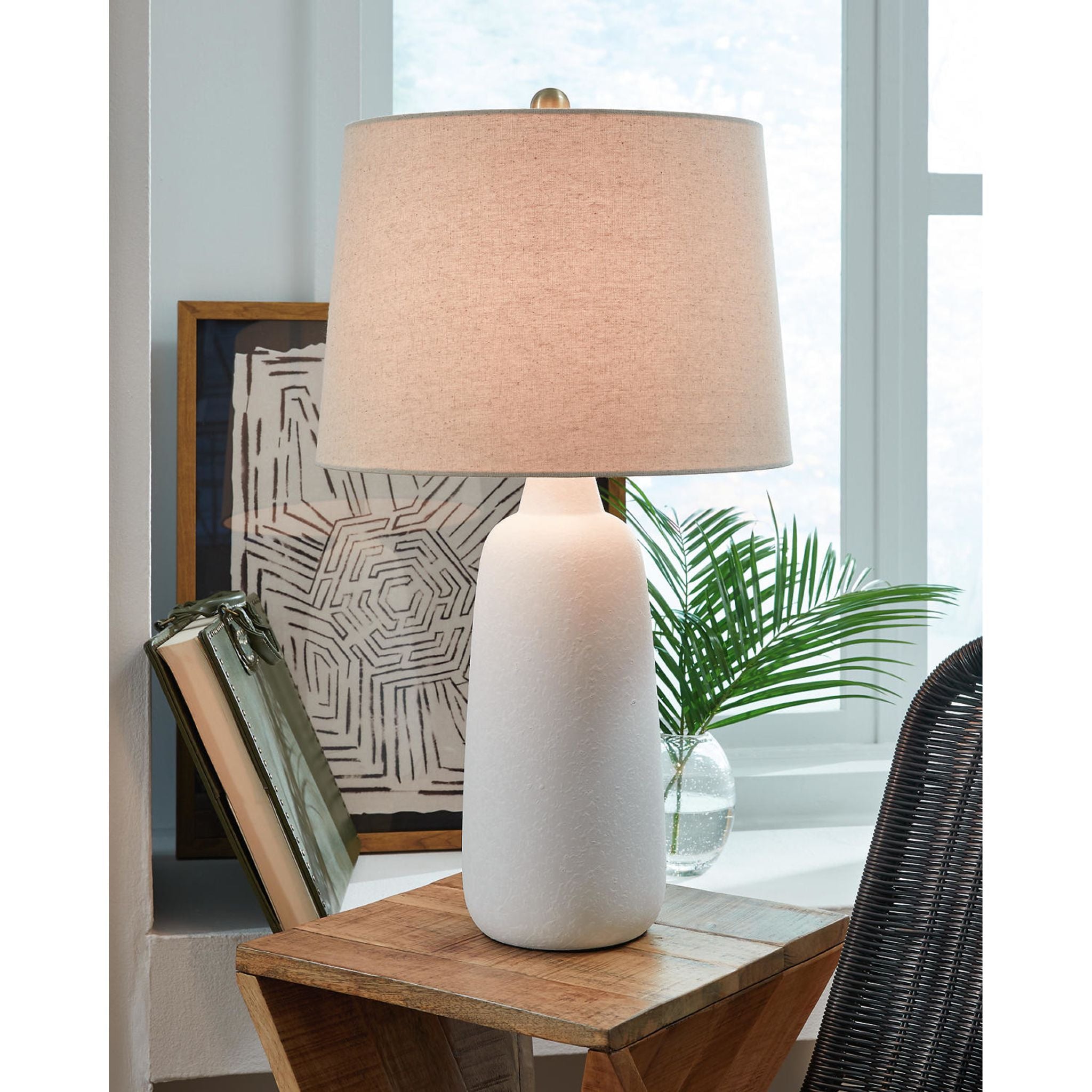 Avianic Modern Table Lamp Set of 2 - 26.5 Inch Height Bedside Lighting for Bedroom, Living Room & Office Decor