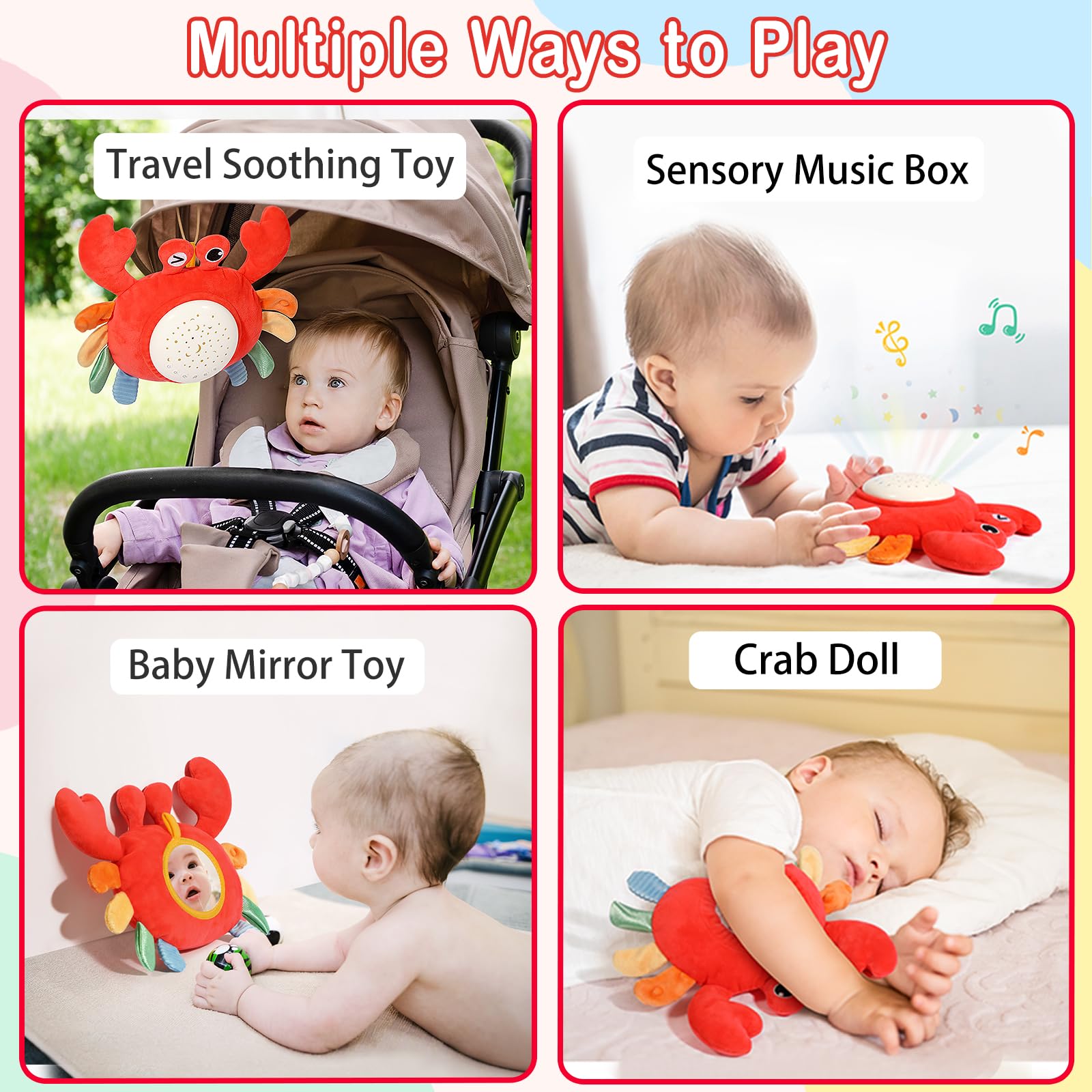 Best Crawling Crab Baby Toys 6-12 Months - Interactive Projection Musical Toy for Infants 0-12 Months | Tummy Time, Sleep Aid & Sensory Development | Perfect Baby Shower & Birthday Gift for Boys & Girls | Ideal for Playtime, Learning & Soothing