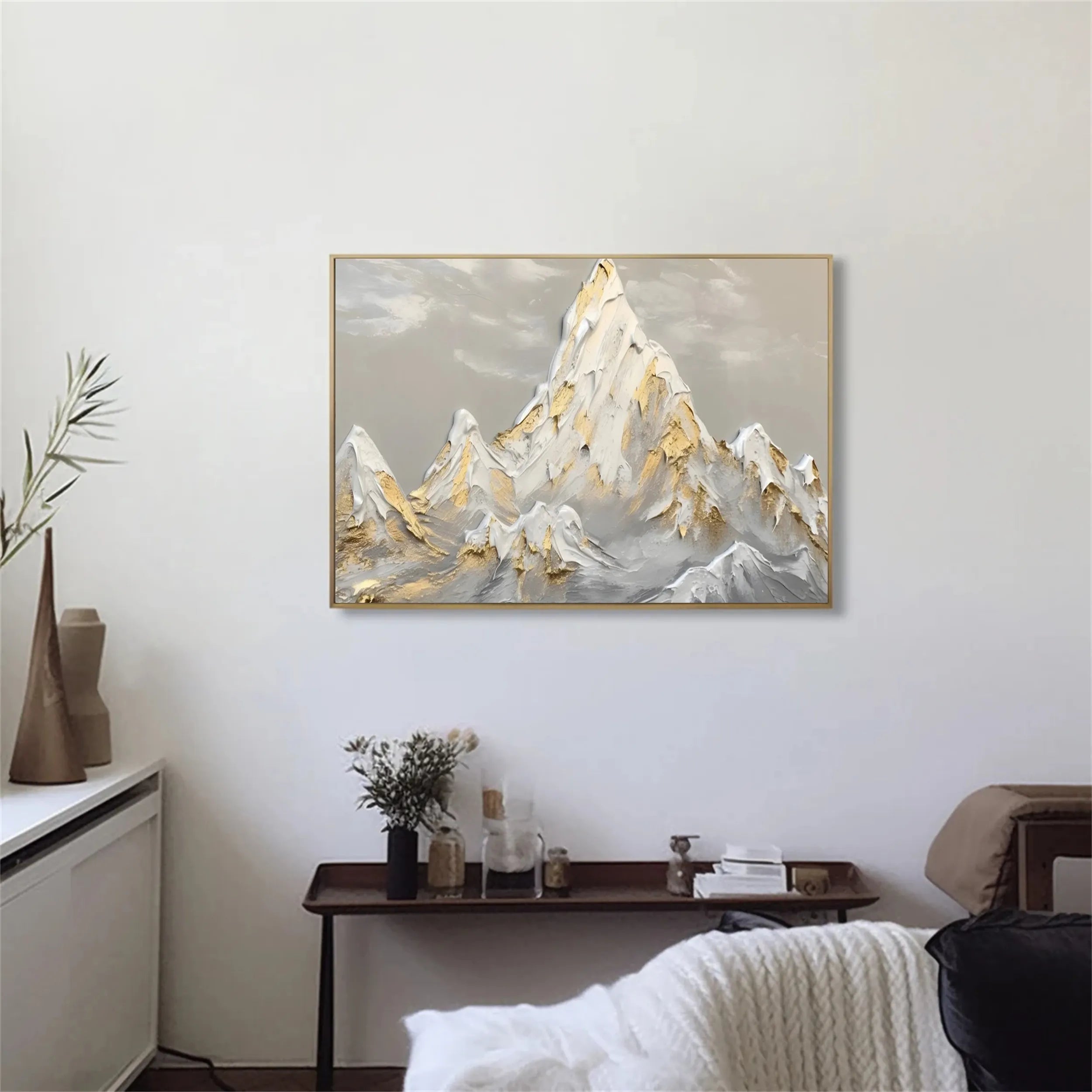 Minimalist Textured Plaster Art Painting - Modern Abstract Wall Decor for Living Room, Bedroom & Office | #MM263