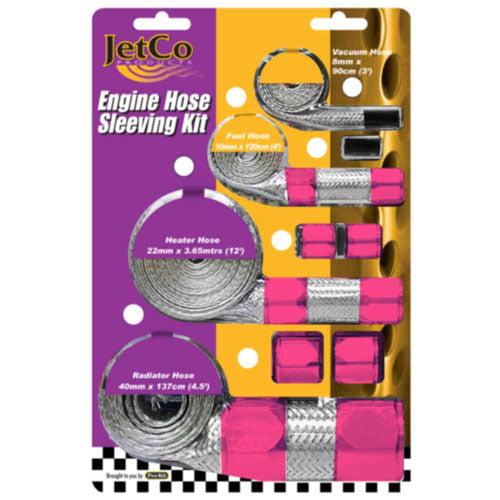 High-Quality Anodized Braided Hose Kit with Sleeves - Red RG1802 | Perfect for Automotive, Motorcycle & Hydraulic Systems