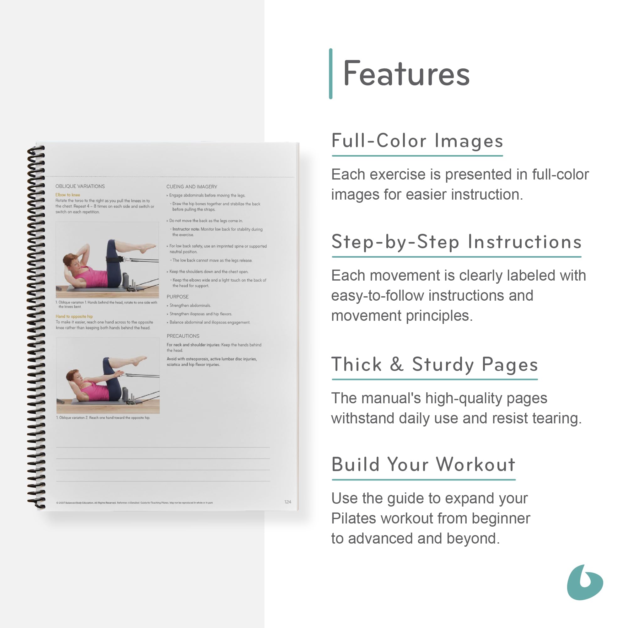 Balanced Body Reformer Guide - Complete Pilates Reformer Workout Manual for Home Gym & Studio Equipment | Perfect for Fitness Training, Rehabilitation & Core Strength Exercises