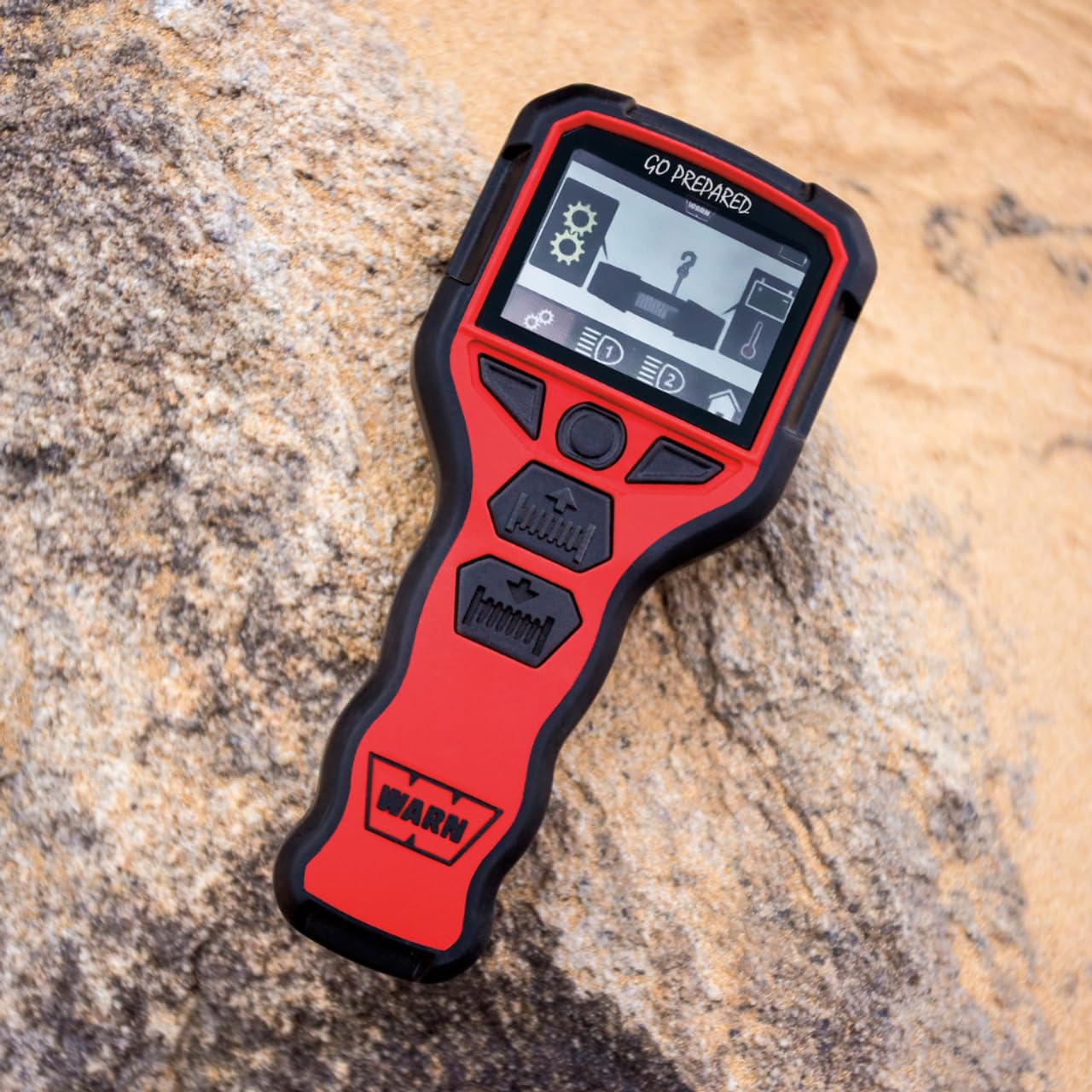 WARN 93043 Handheld Winch Remote Control for ZEON Platinum Winches - Wireless Winch Controller for Off-Road, Towing & Recovery Operations