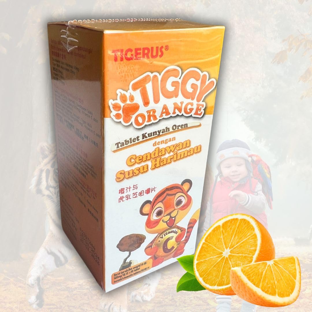 Lignosus Tiger Milk Mushroom Supplement with Vitamin C & Sea Buckthorn Extract - Immune Support, Energy Boost for Daily Wellness & Active Lifestyle