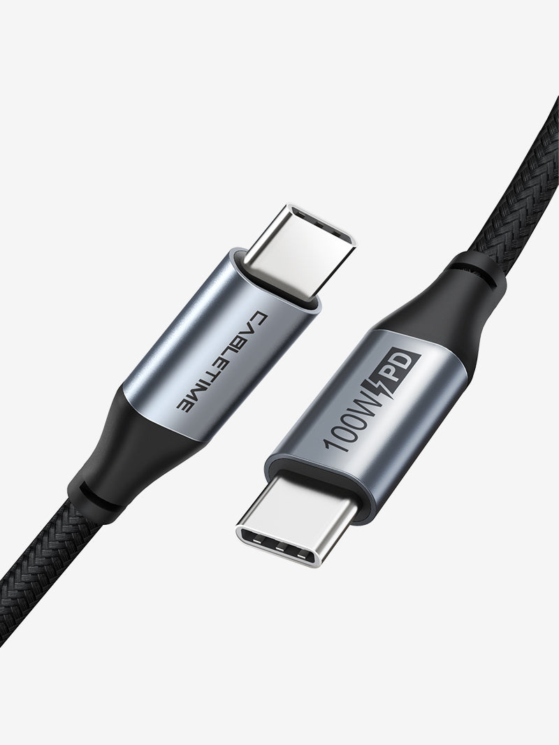 100W USB C to USB C Fast Charging Cable 6.6ft, PD 3.0 Type C Charger Cord for MacBook Pro/Air, iPad Pro, Galaxy S23/S22, iPhone 15/14, Pixel 7 - Perfect for Home, Office & Travel Charging