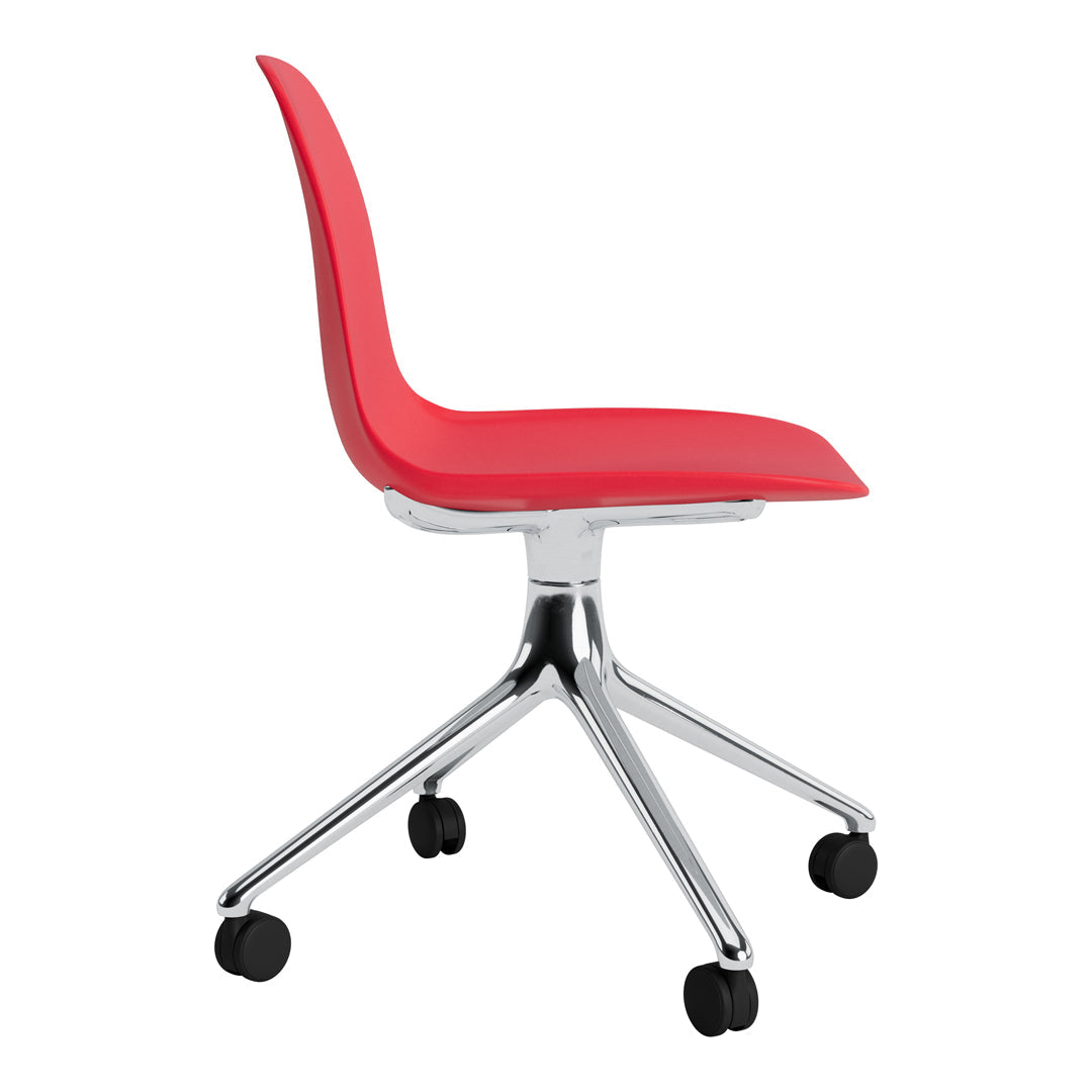 Ergonomic Form Chair with 4-Wheel Swivel Base - Comfortable Office & Home Desk Chair for Work, Study & Gaming