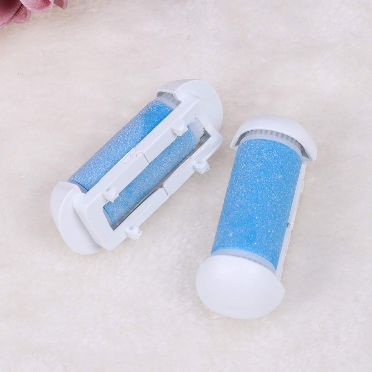 Healifty Electric Foot Callus Remover - 4 Pack Replacement Roller Heads for Pedicure, Hard Skin Removal & Foot Care - Compatible with Electric Foot Files & Sanders (Blue) - Perfect for At-Home Pedicures & Smooth Feet