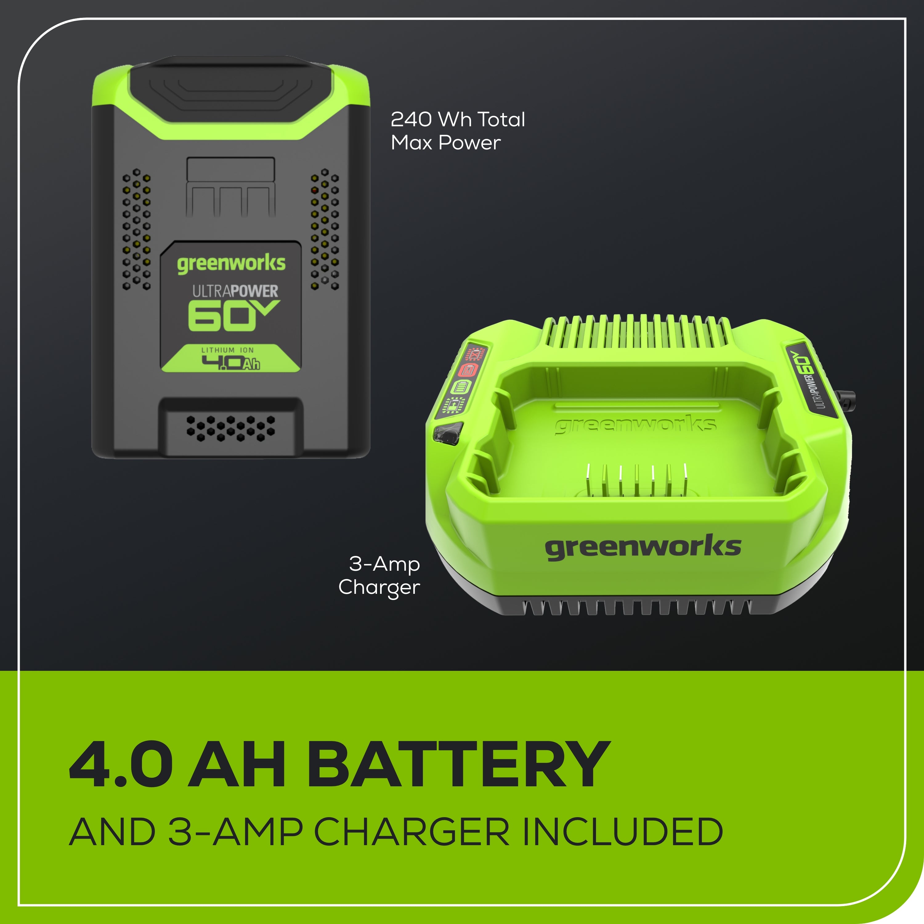 60V 18-Inch Cordless Chainsaw with 2.0KW Power, 4Ah Battery & Charger Included - Heavy Duty Hard Case for Wood Cutting, Tree Trimming & Outdoor DIY Projects