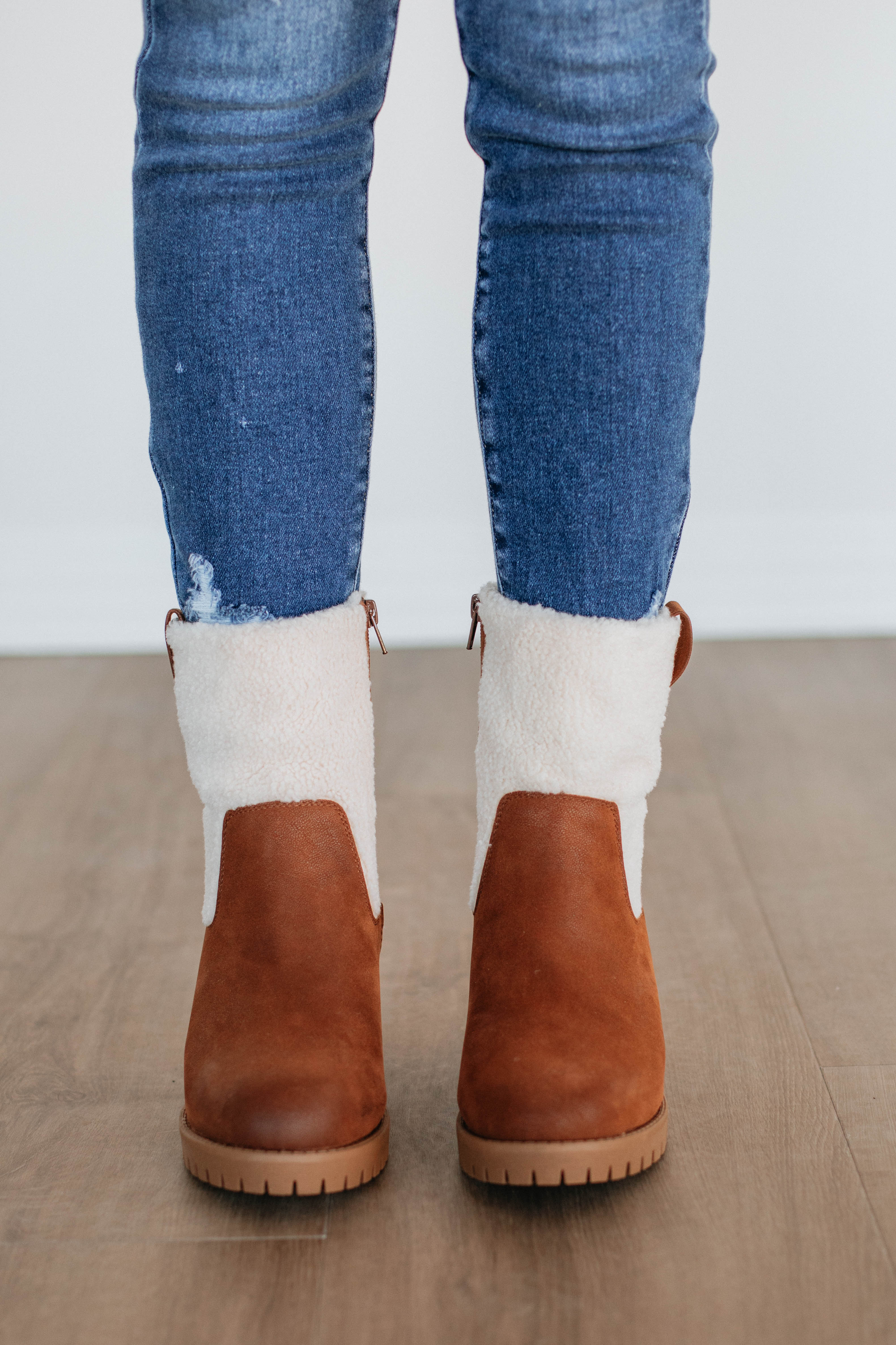 Thinking It Over Boots in Cognac - Stylish Leather Ankle Boots for Women | Perfect for Fall, Winter & Casual Outfits