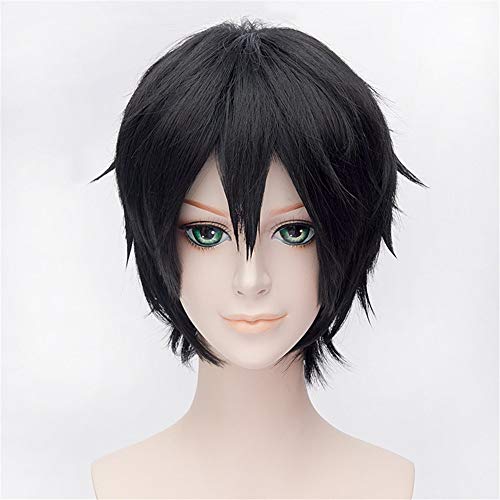 Victor Nikiforov Silver White Cosplay Wig - Yuri!!! on Ice Anime Costume Wig for Cosplay, Halloween, and Themed Parties - High-Quality Human Hair Synthetic Wig for Katsuki Yuri Fans