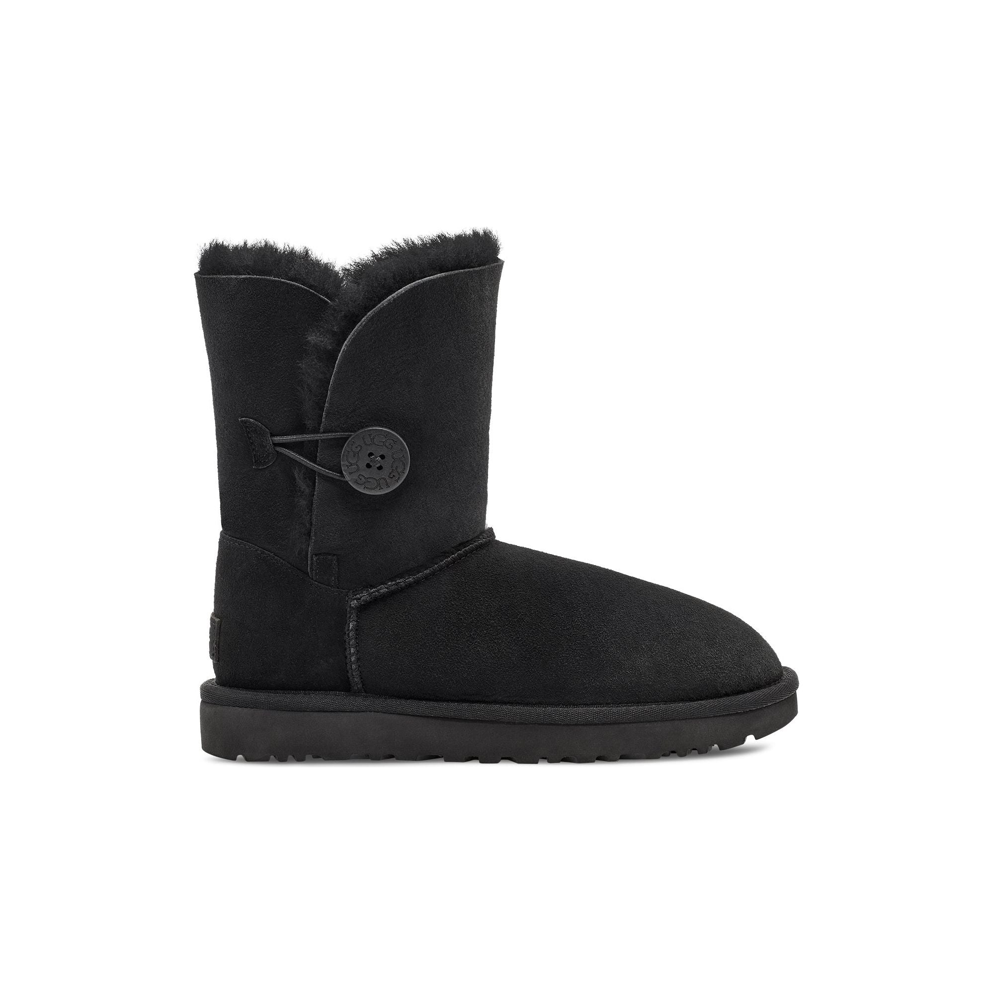 UGG Women's Bailey Button II Boot - Black | Genuine Sheepskin Winter Boots for Women | Perfect for Cold Weather, Snow Days & Casual Outfits