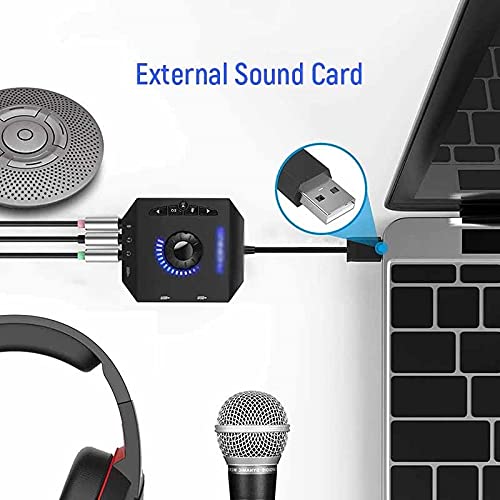 7.1 USB External Sound Card for PC & Laptop - Professional Audio Adapter Converter with Virtual Surround Sound | Perfect for Gaming, Streaming & Music Production
