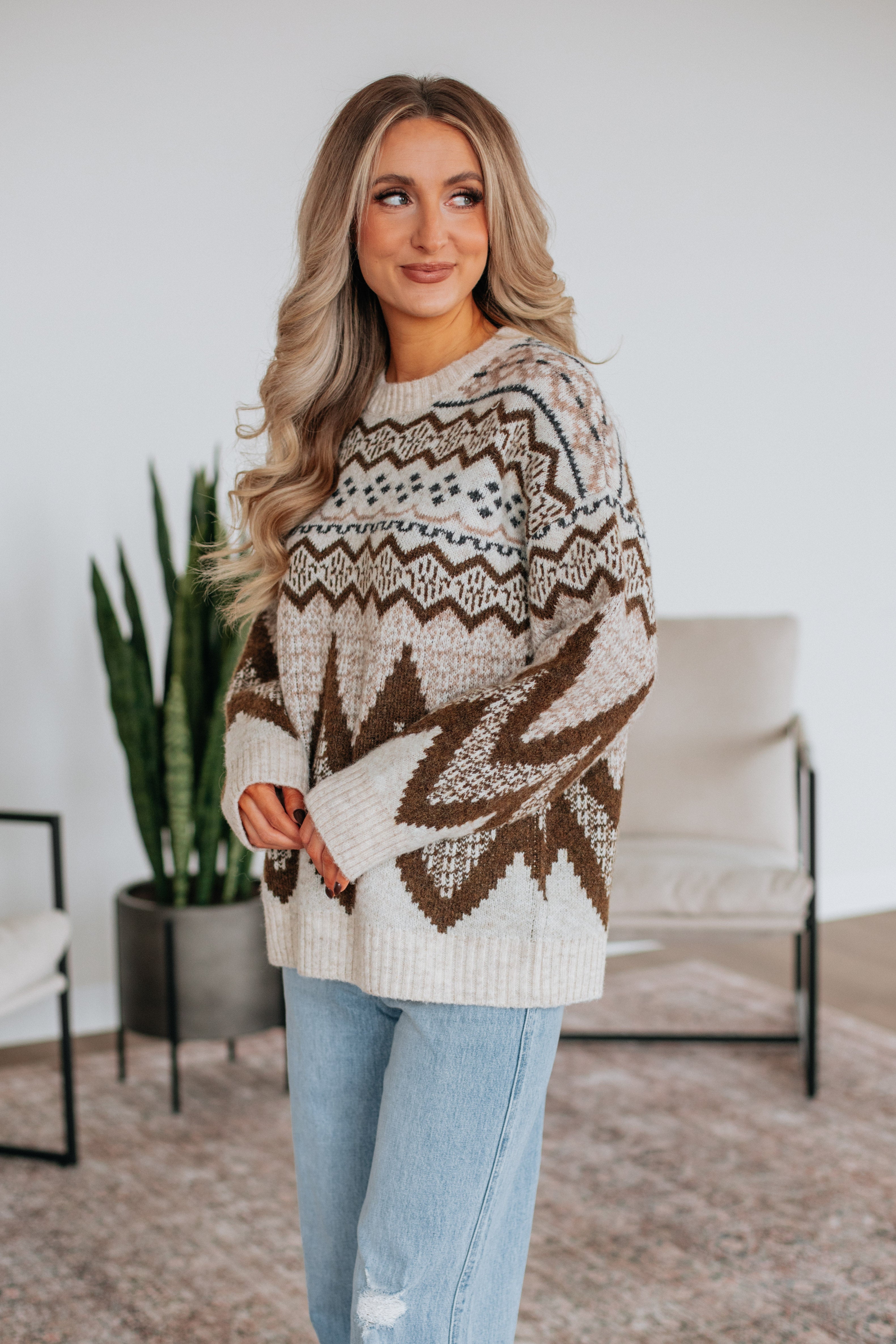 Deidra Sweater Women's Knitted Pullover - Cozy Winter Fashion for Casual Outfits & Office Wear