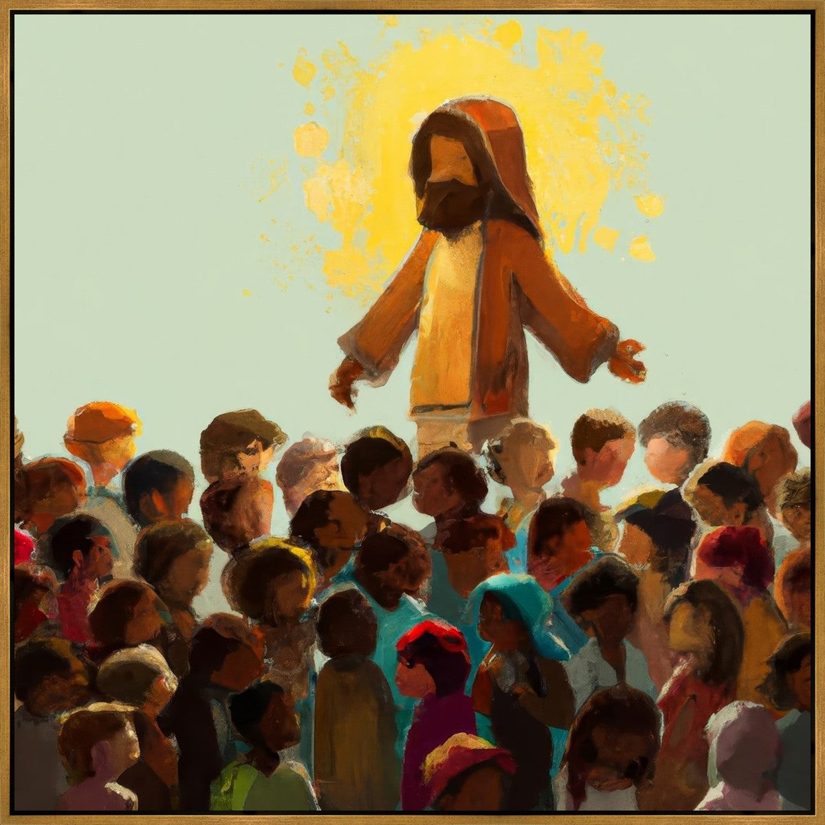 Blessed Are The Children Large Wall Art - Premium Gallery Wrap Canvas Print - Perfect for Nursery, Kids Room & Family Home Decor