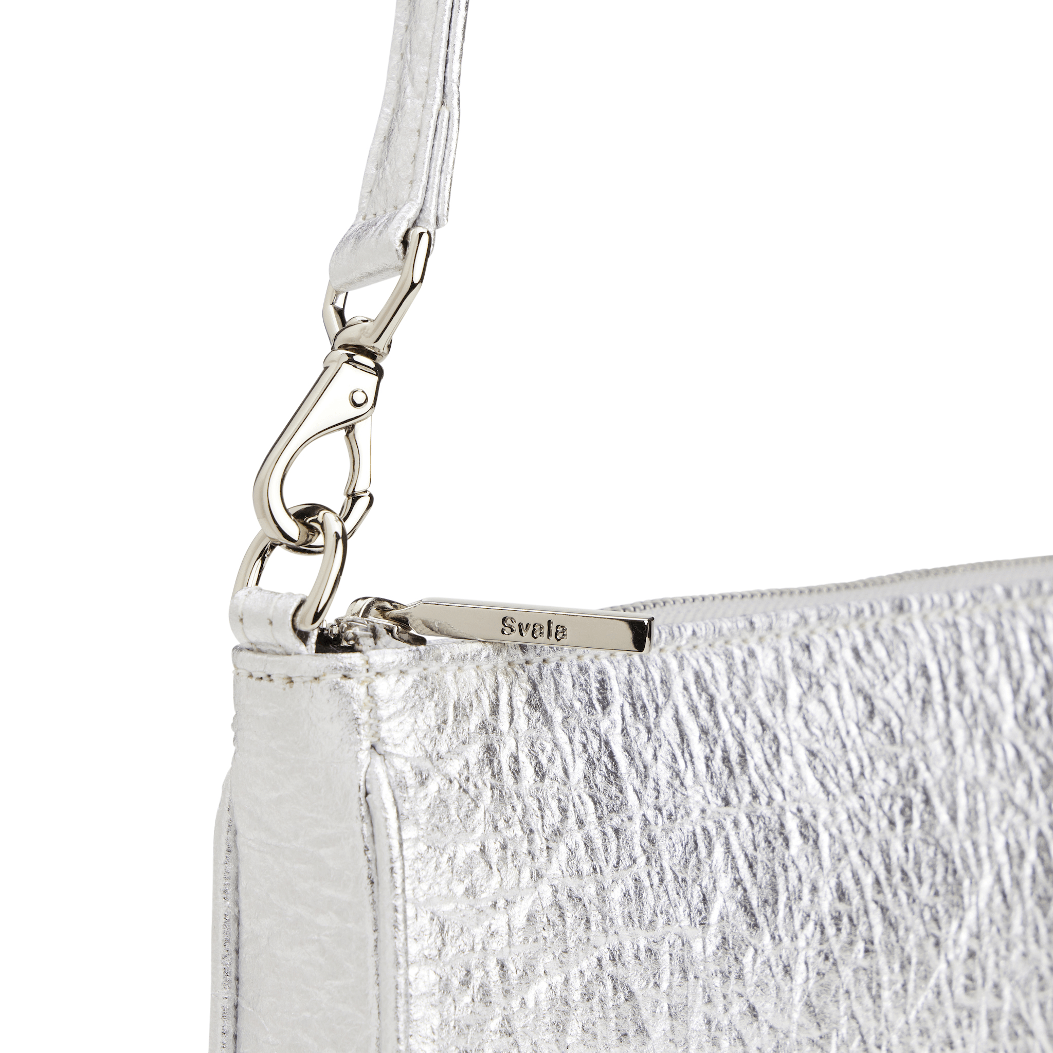 Gaia Piñatex® Vegan Leather Shoulder Bag for Women | Silver | Eco-Friendly Fashion Accessory for Work, Travel & Everyday Use