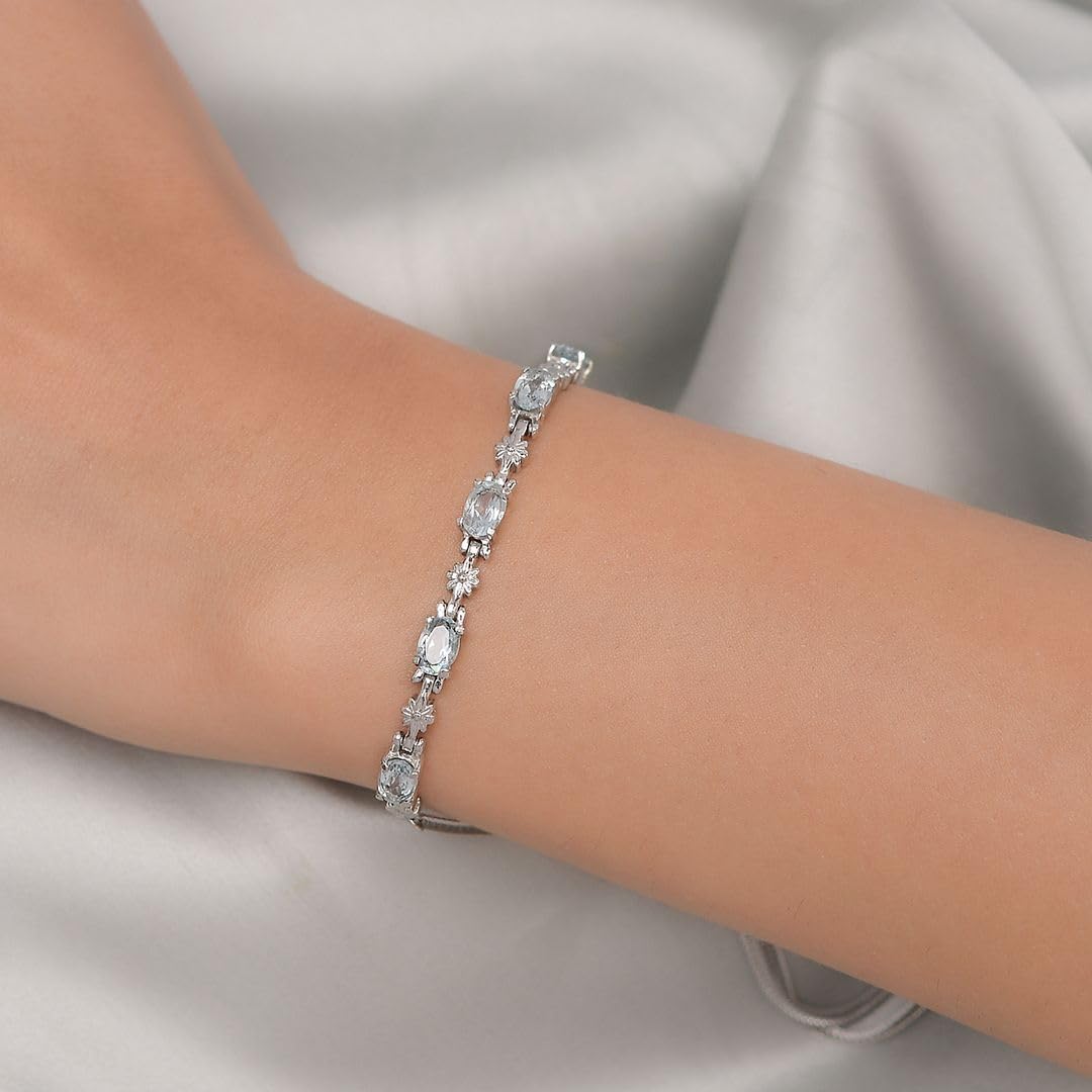 Birthstone Bracelets for Women - Adjustable Charm Bolo Bracelet with Gemstones, Perfect for Engagement, Anniversary, Wedding Promise & Birthday Gifts | Ideal for Everyday Wear, Special Occasions & Thoughtful Present Giving