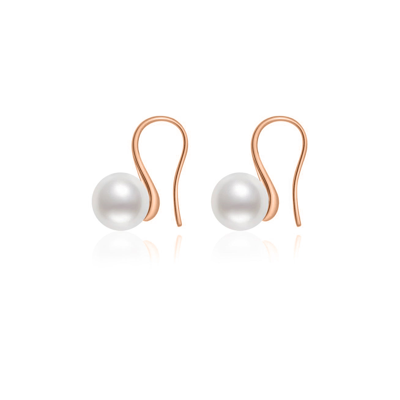 18K Solid Gold Freshwater Pearl Earrings for Women - Elegant Dangle Pearl Jewelry Gift for Wedding, Anniversary & Special Occasions