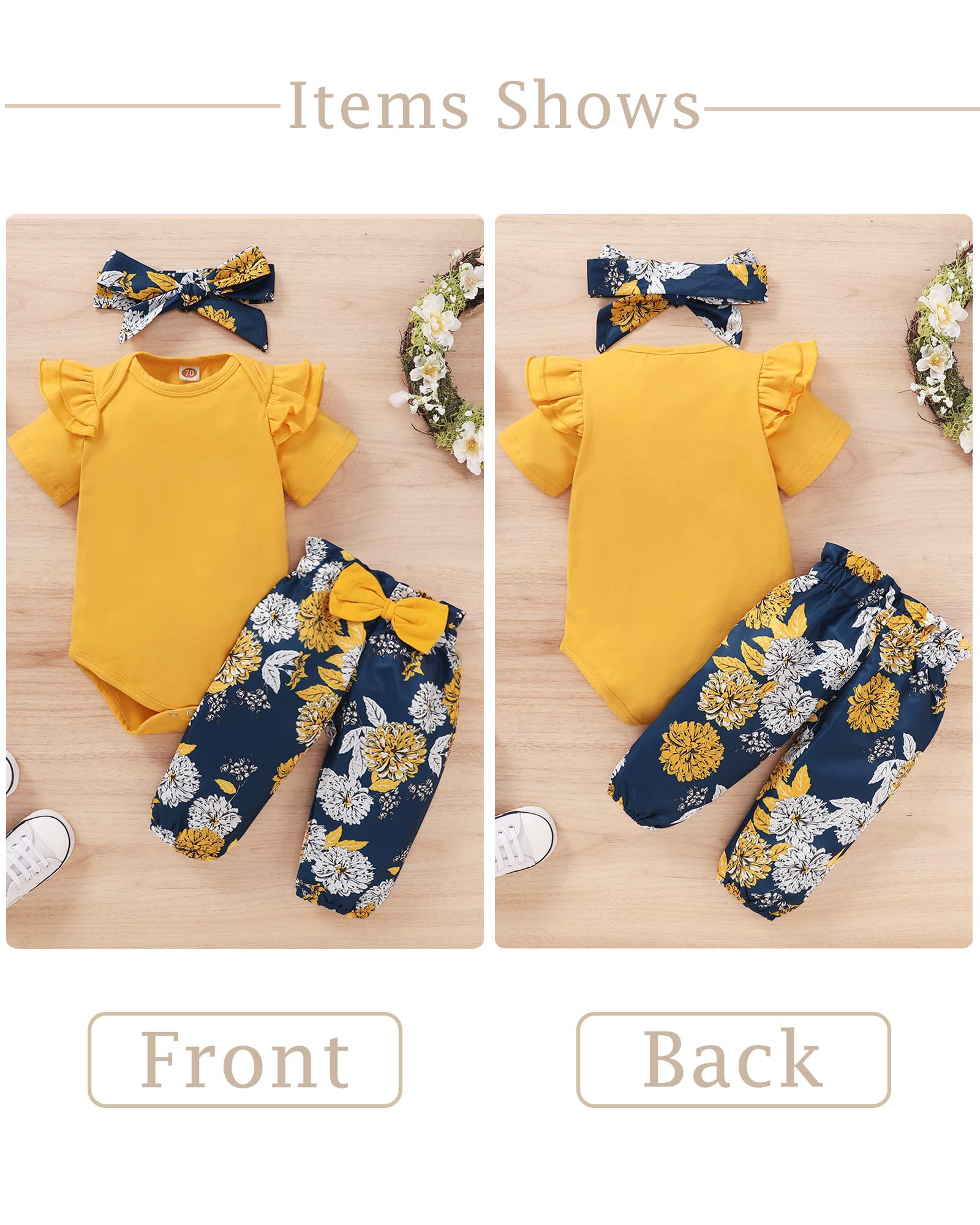 Adorable Newborn Baby Girl Clothes Set - Long Sleeve Romper & Pants Outfit for Fall/Winter | Soft & Comfortable Infant Fashion for Photo Shoots, Parties & Daily Wear