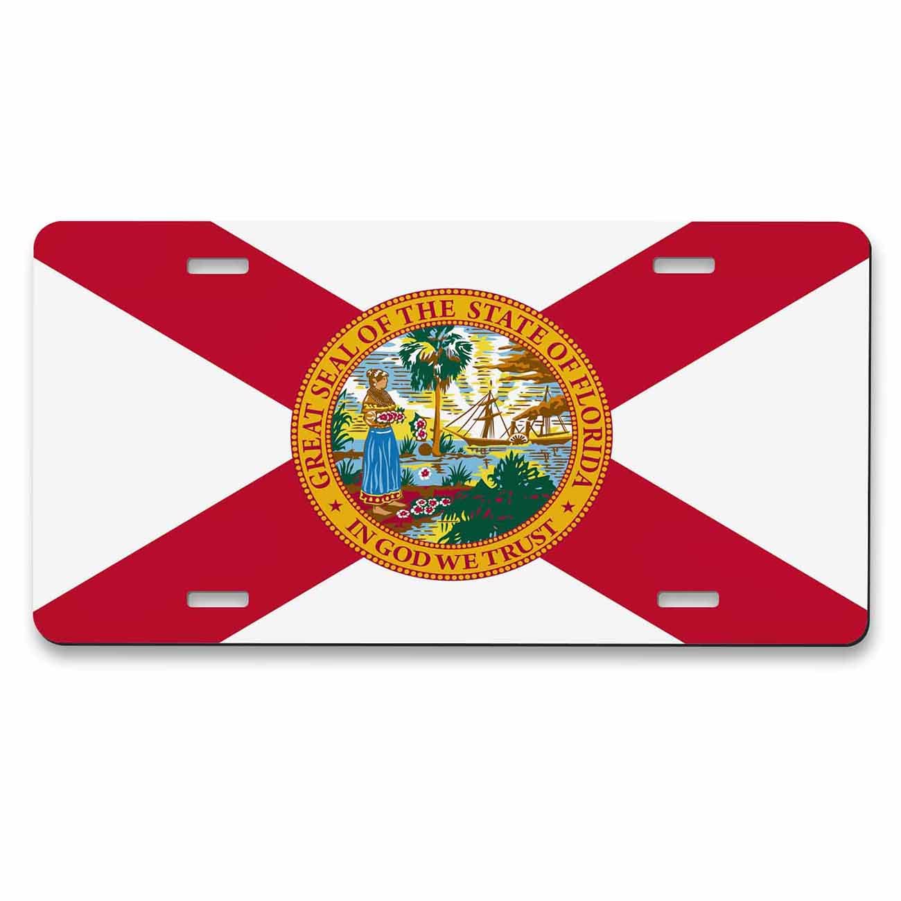 Florida Flag License Plate - 6x12 Inch Front Car Tag with State Design | Durable & Weatherproof for Cars, Trucks & Motorcycles
