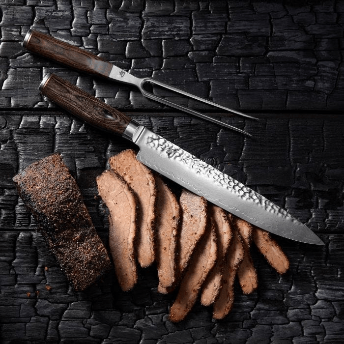 Shun Premier 9.5 Inch Slicing Knife - Japanese Damascus Steel Chef Knife for Meat, Sushi & Roasts - Perfect for Home Cooks & Professional Chefs