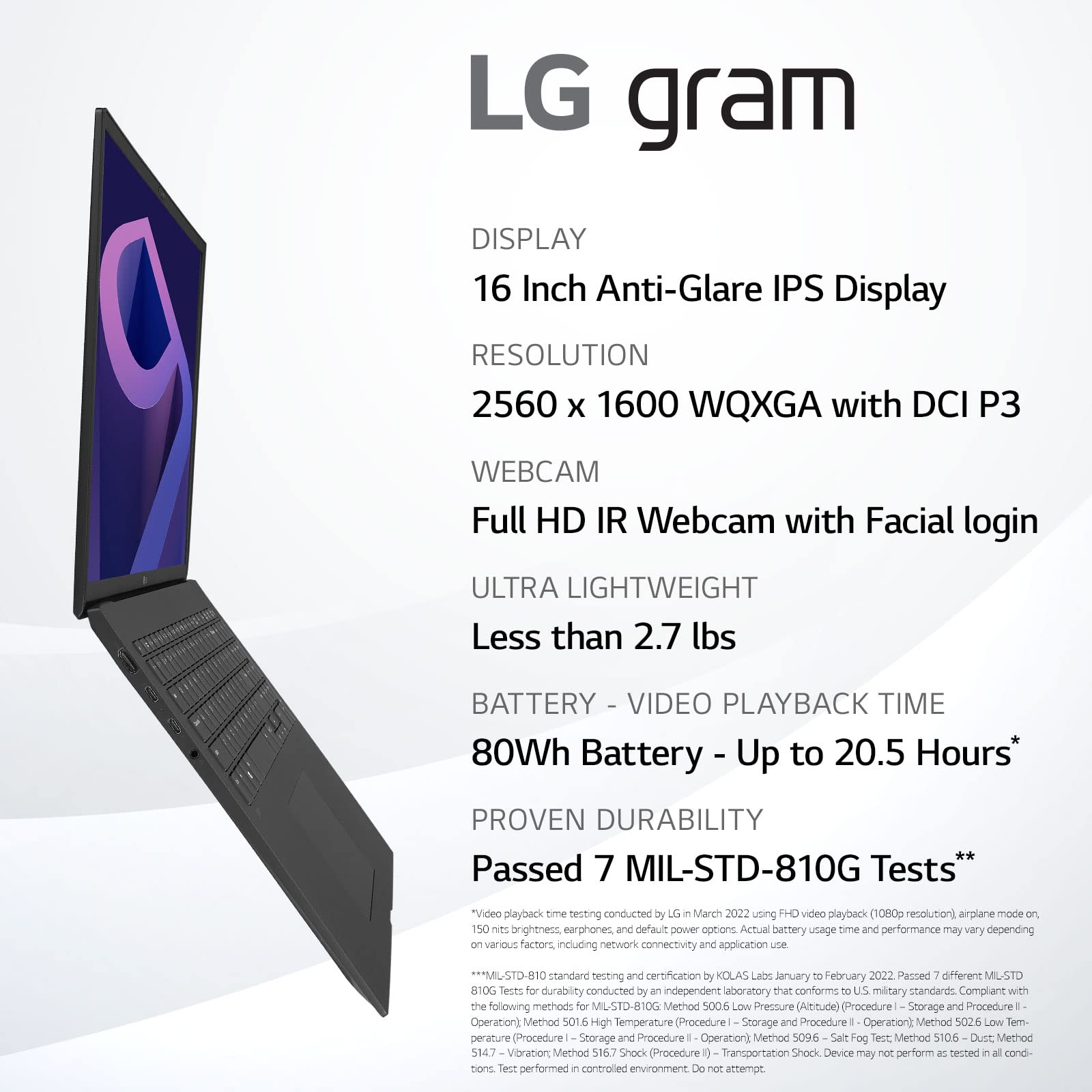 LG Gram 16Z90Q Ultra Lightweight Laptop - 16