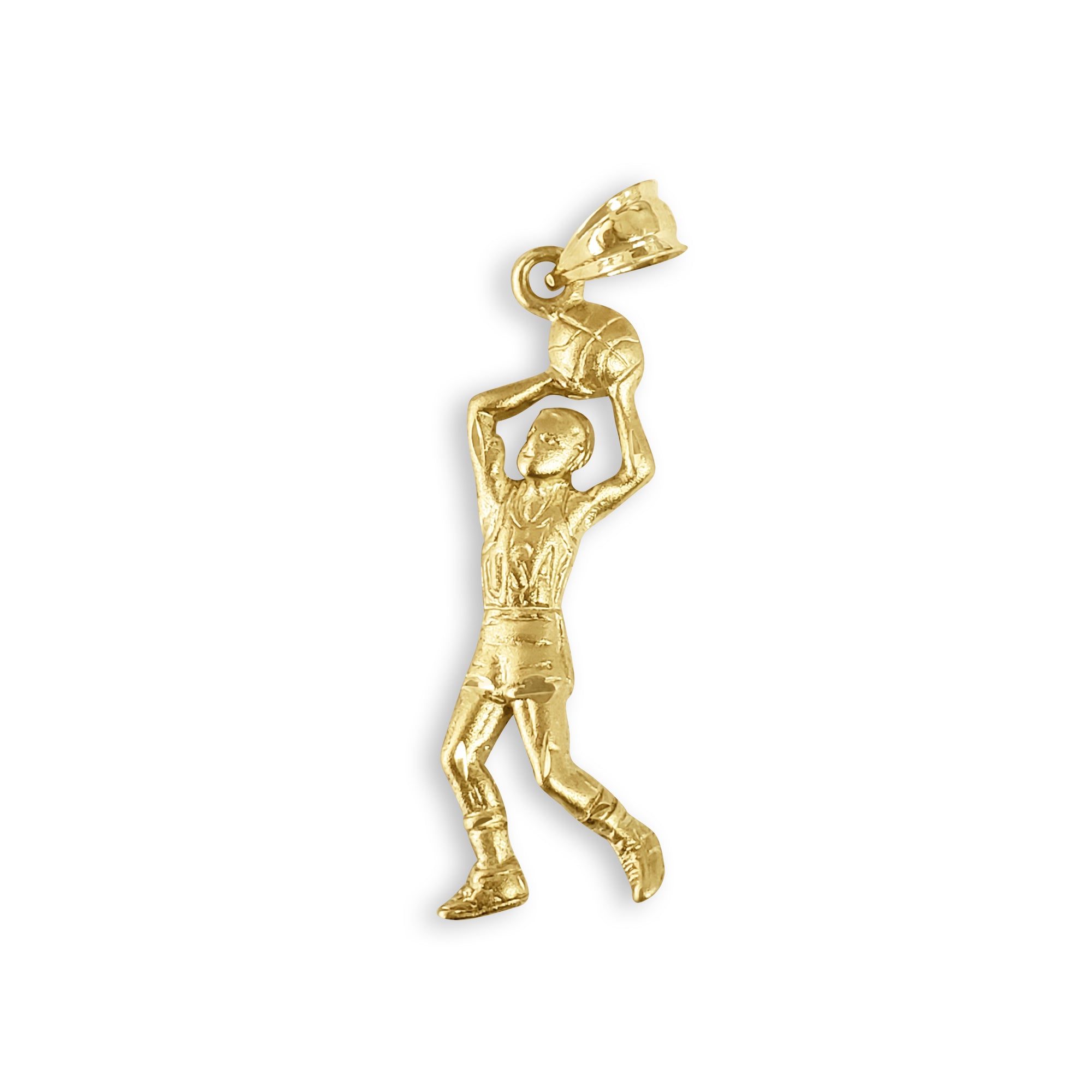 Diamond Cut Basketball Player Necklace - Stylish Sports Jewelry for Men & Women | Perfect for Games, Training, and Everyday Wear