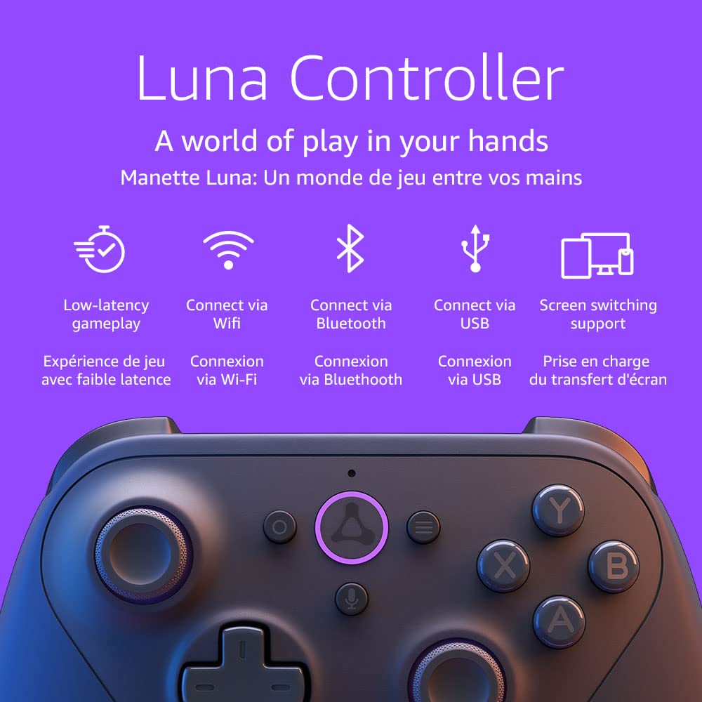 Official Luna Wireless Controller for Amazon Fire TV & Gaming - Ergonomic Design, Long Battery Life, Perfect for Streaming & Casual Gaming