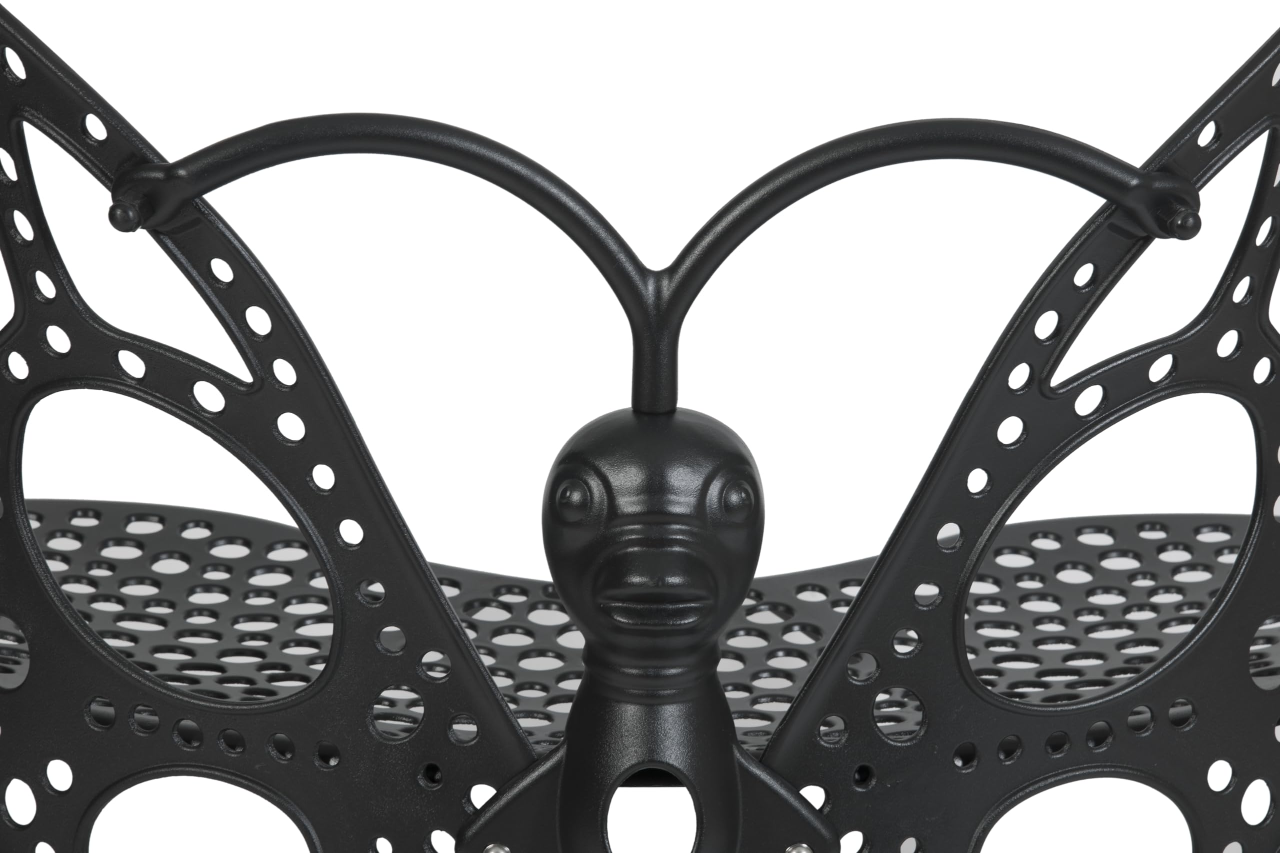 Butterfly Bench Outdoor Patio Furniture - Black Garden Bench for Backyard, Deck, or Porch | Durable & Stylish Seating for Relaxing in Your Garden or Outdoor Space