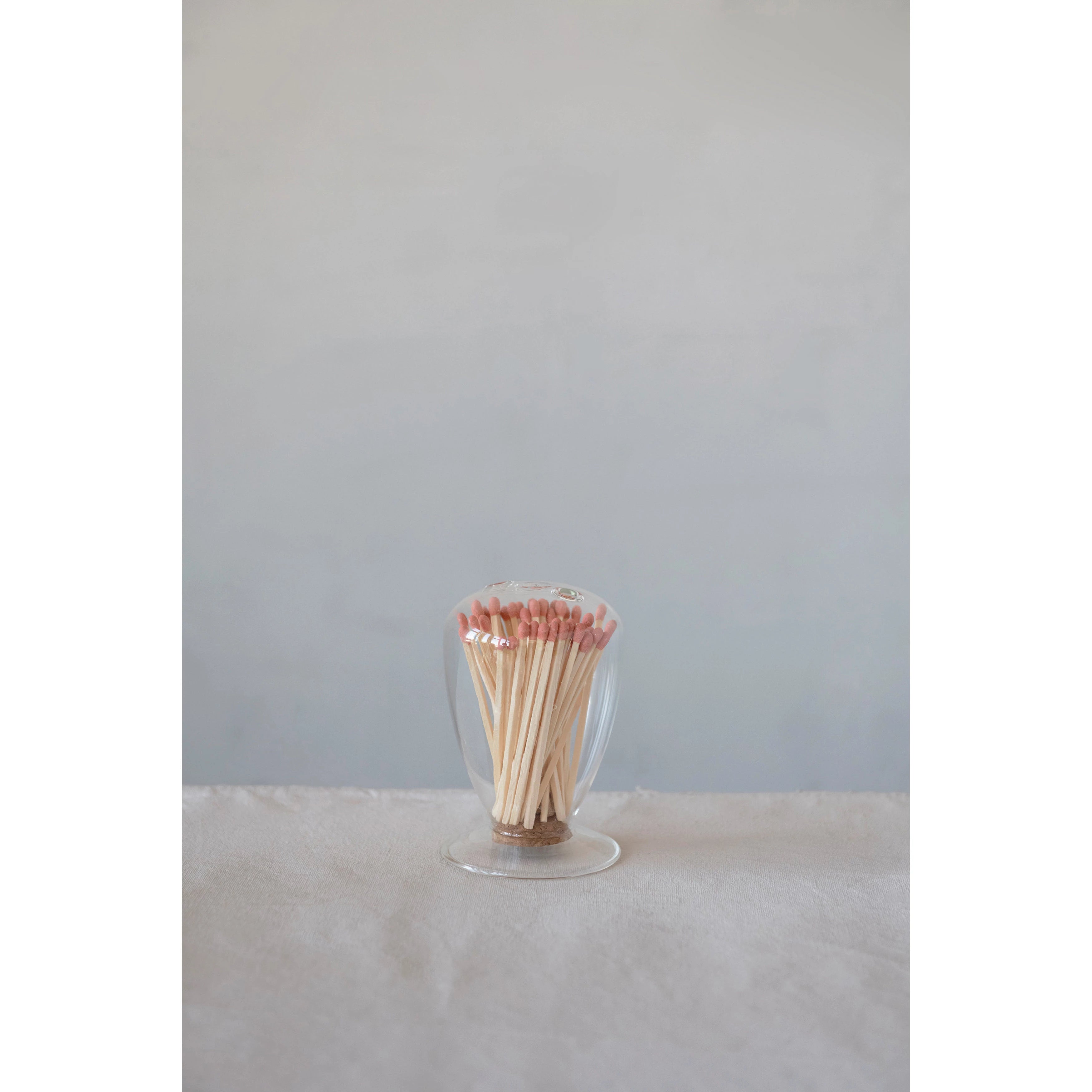 Premium Glass Match Holder - Elegant and Durable Matchstick Dispenser for Fireplaces, Candles, and Outdoor Use - Perfect for Home Decor and Camping Essentials