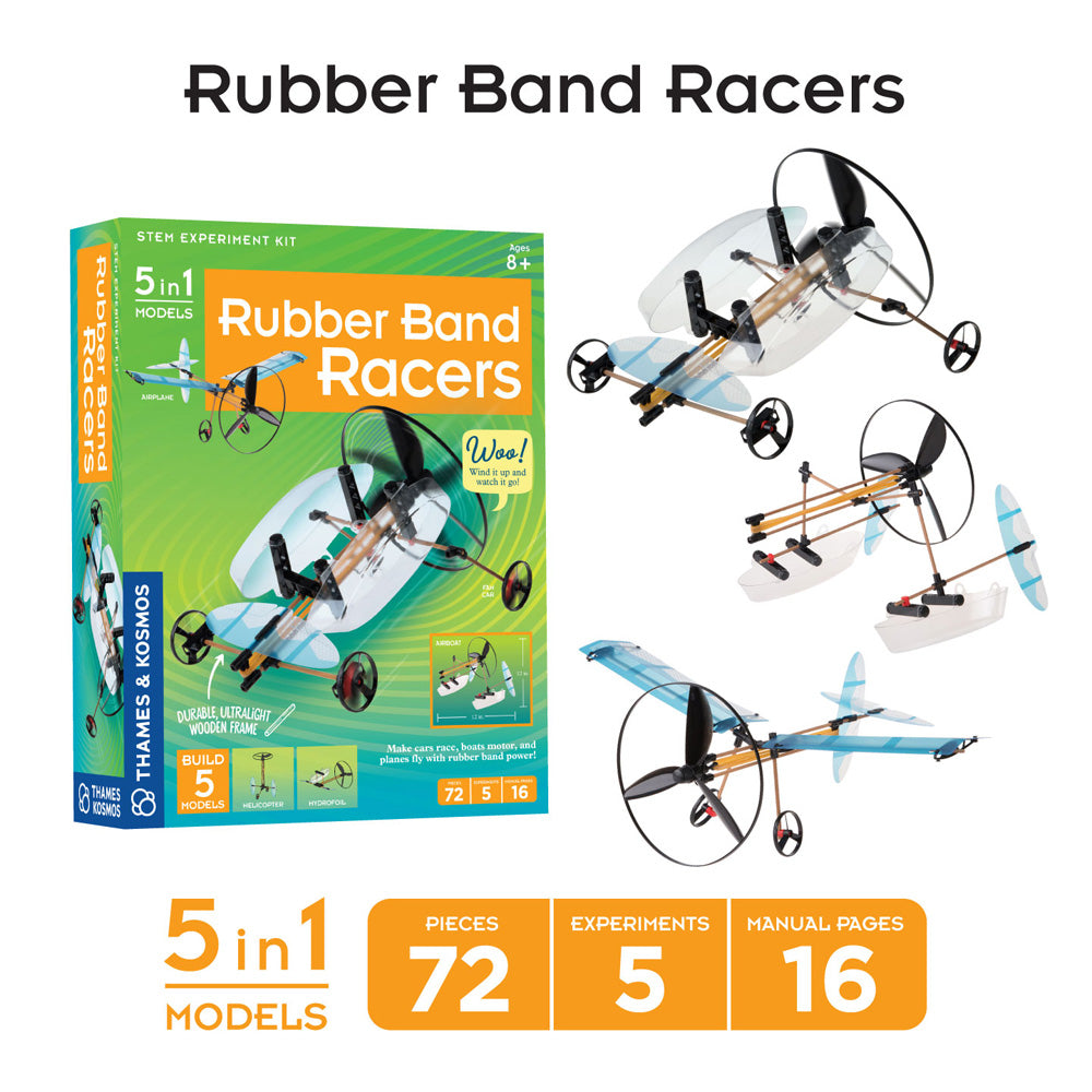Fun & Educational Engineering 3-Pack: Ultralight Airplanes, Rubber Band Racers & Solar Powered Rovers - STEM Learning Toys for Kids Ages 8-12 - Perfect for Science Fairs, Classroom Projects & DIY Engineering Activities